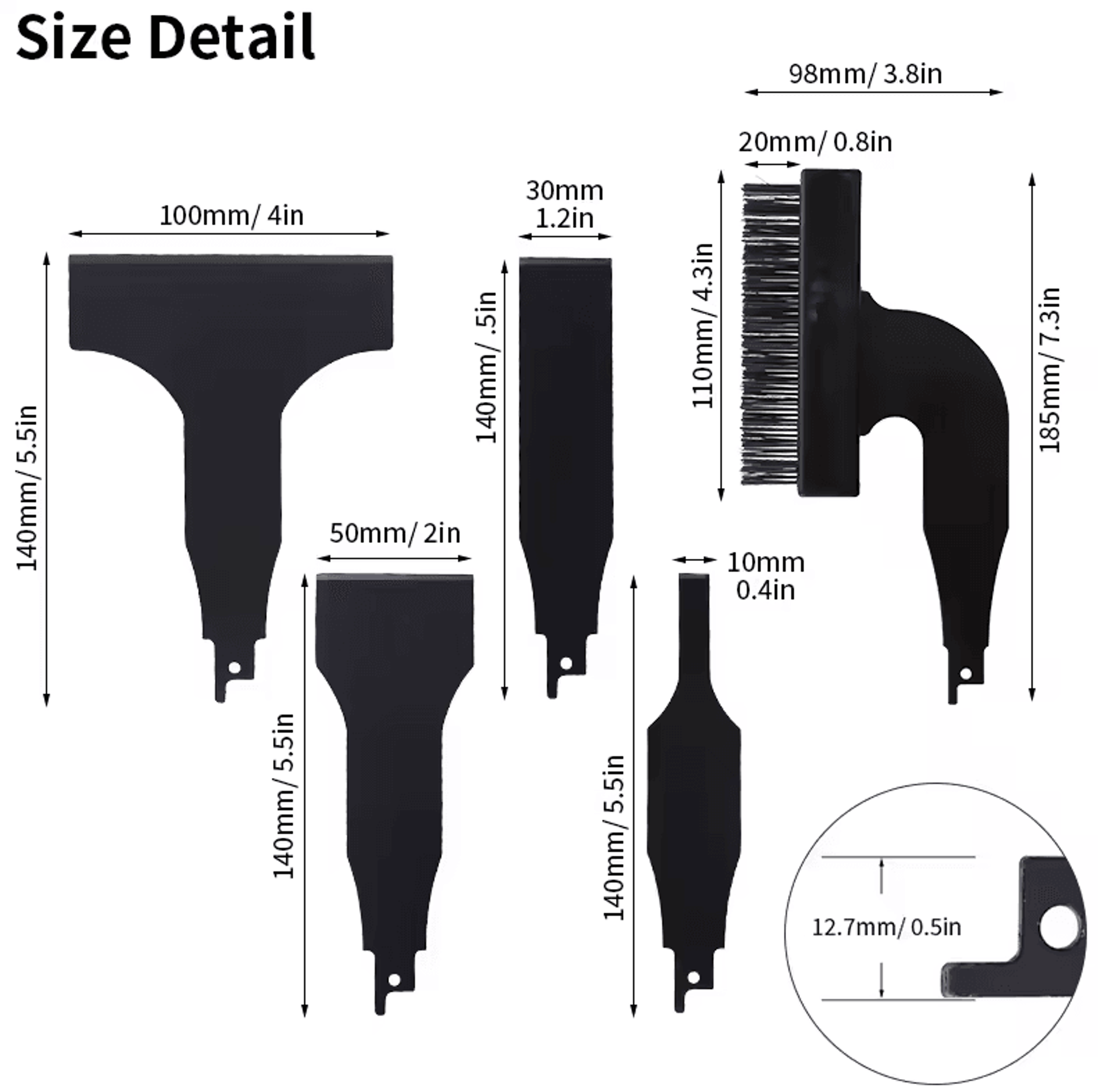 Reciprocating Saw Scraper  Wire Brush Set For Rust Removal Cleaning  Surface Prep 1