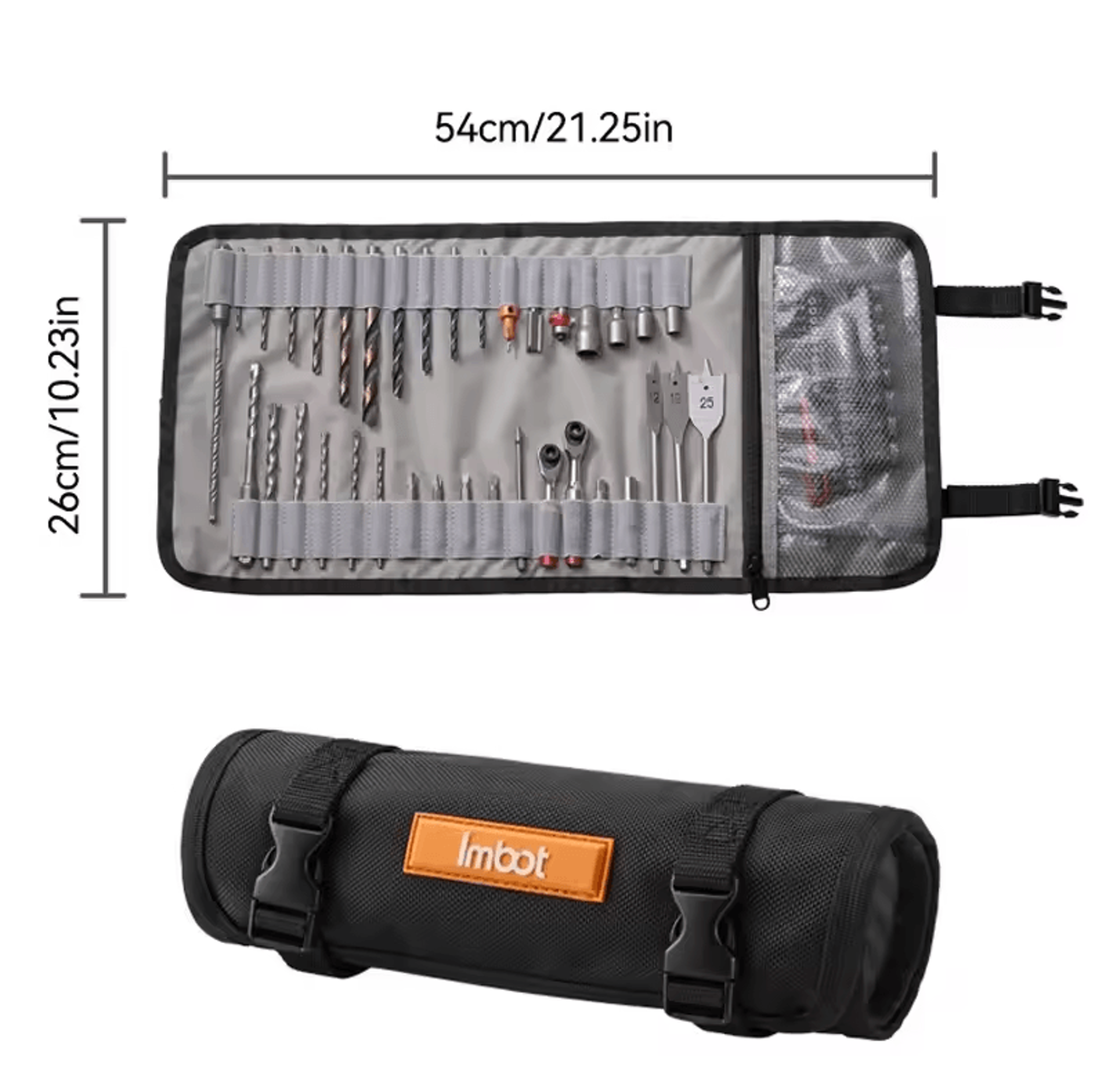 Portable Nylon Tool Roll Bag Organizer For Drill Bits Tools  DIY Storage 1