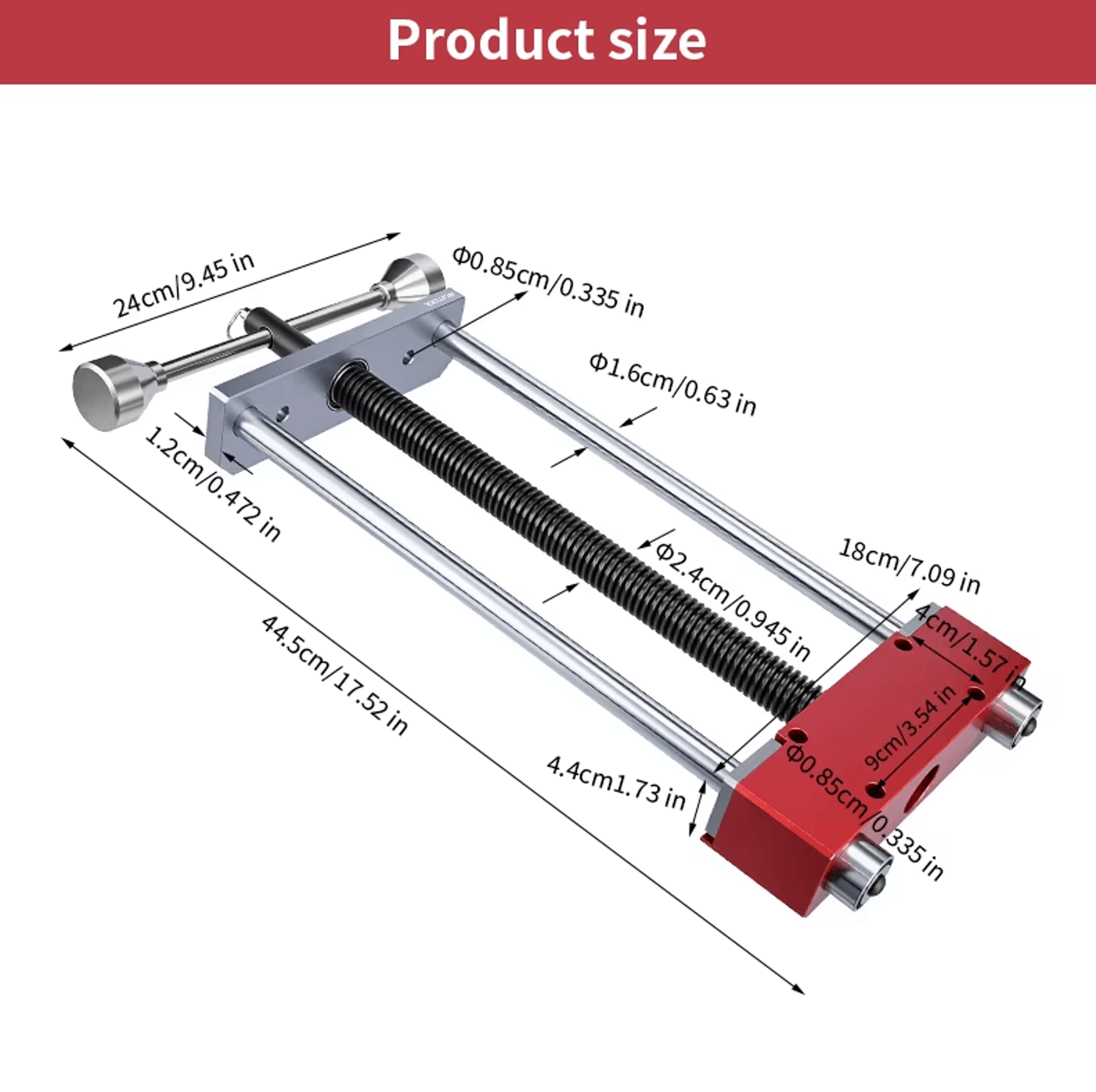 heavy-duty aluminum workbench front vise – precision inertia clamp for woodworking & cnc