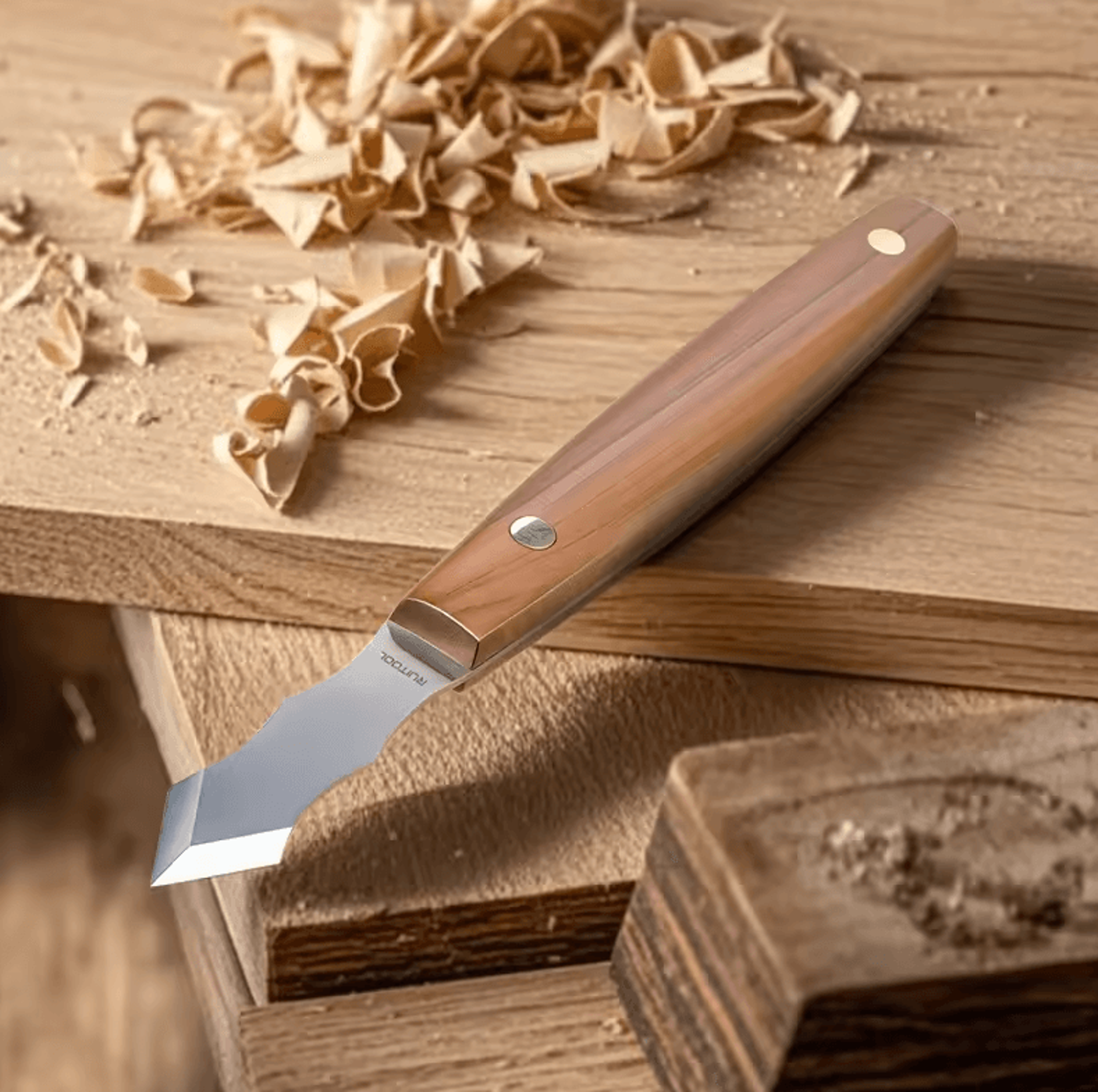 LongNeck Precision Marking Knife  Carbon Steel Scribing Tool With Solid Wood Handle 0