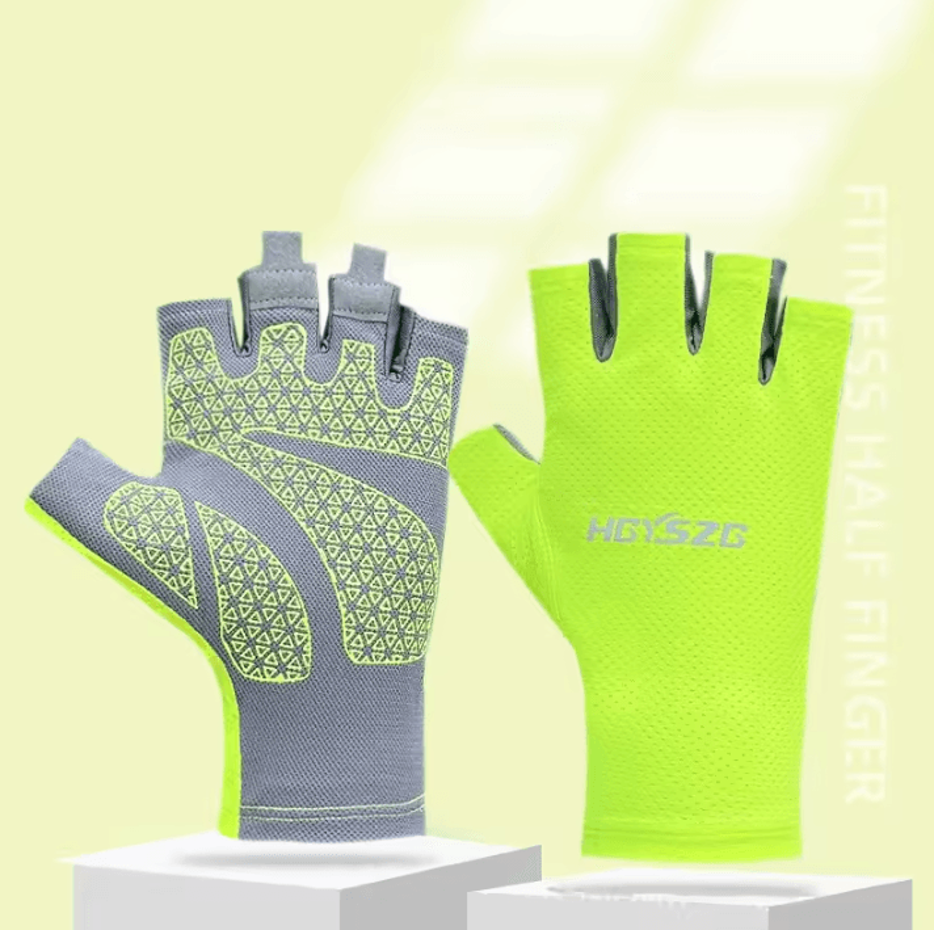breathable ice silk fingerless cycling gloves – anti-slip summer fitness & fishing gloves
