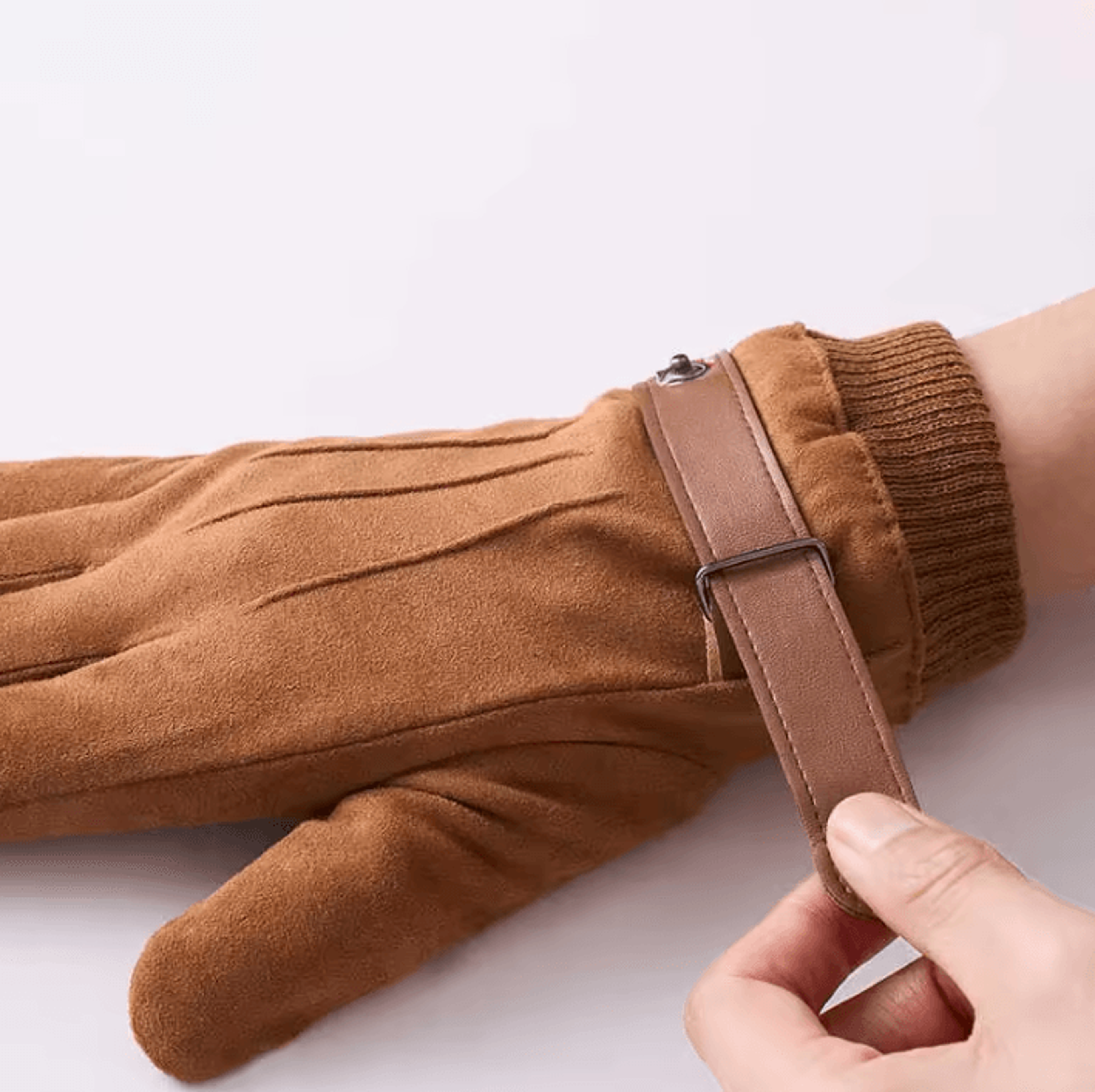 thermagrip winter cycling gloves – touchscreen suede riding gloves for cold weather