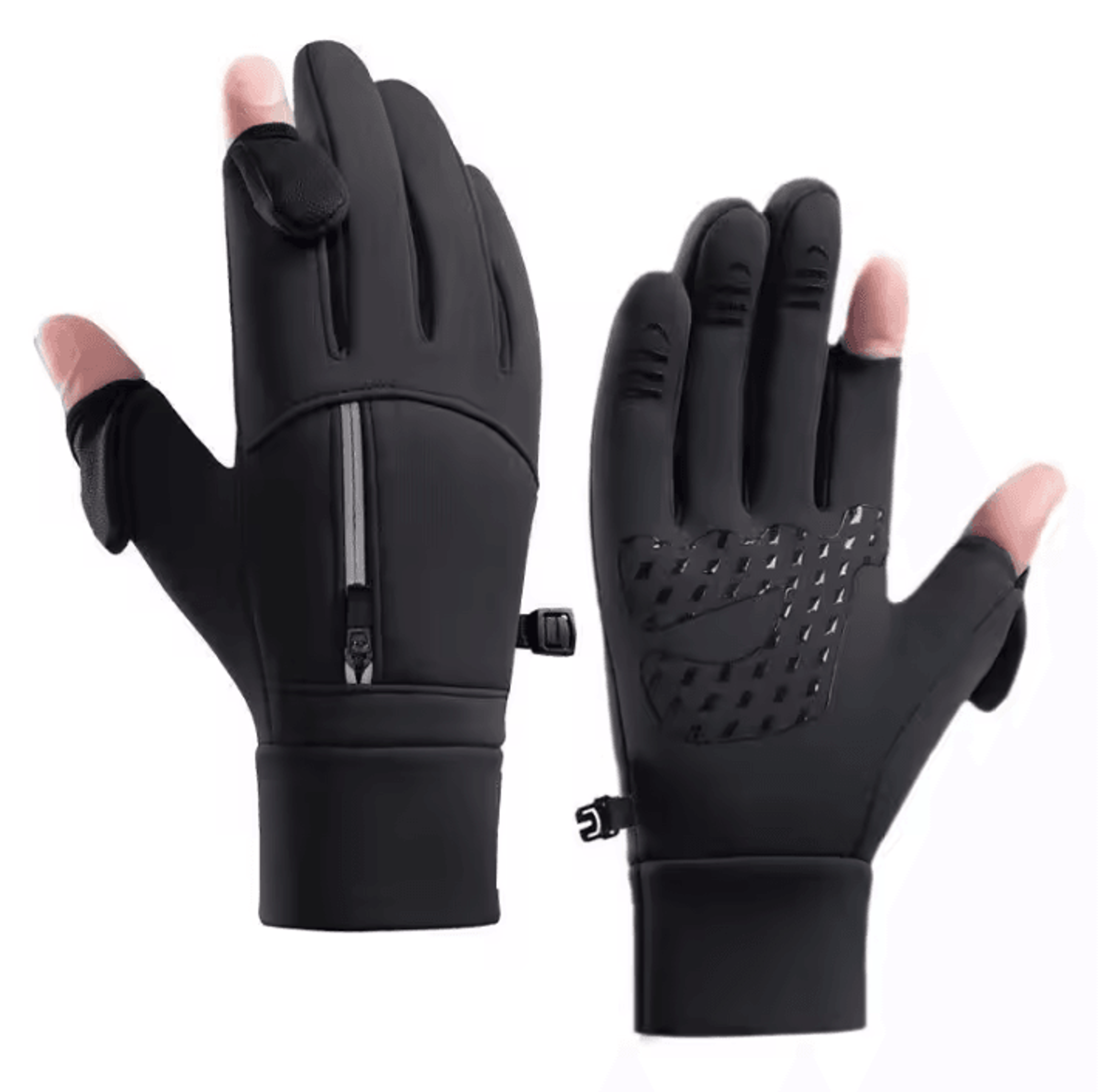 thermazip pro winter cycling gloves – windproof touchscreen riding gloves with storage pocket