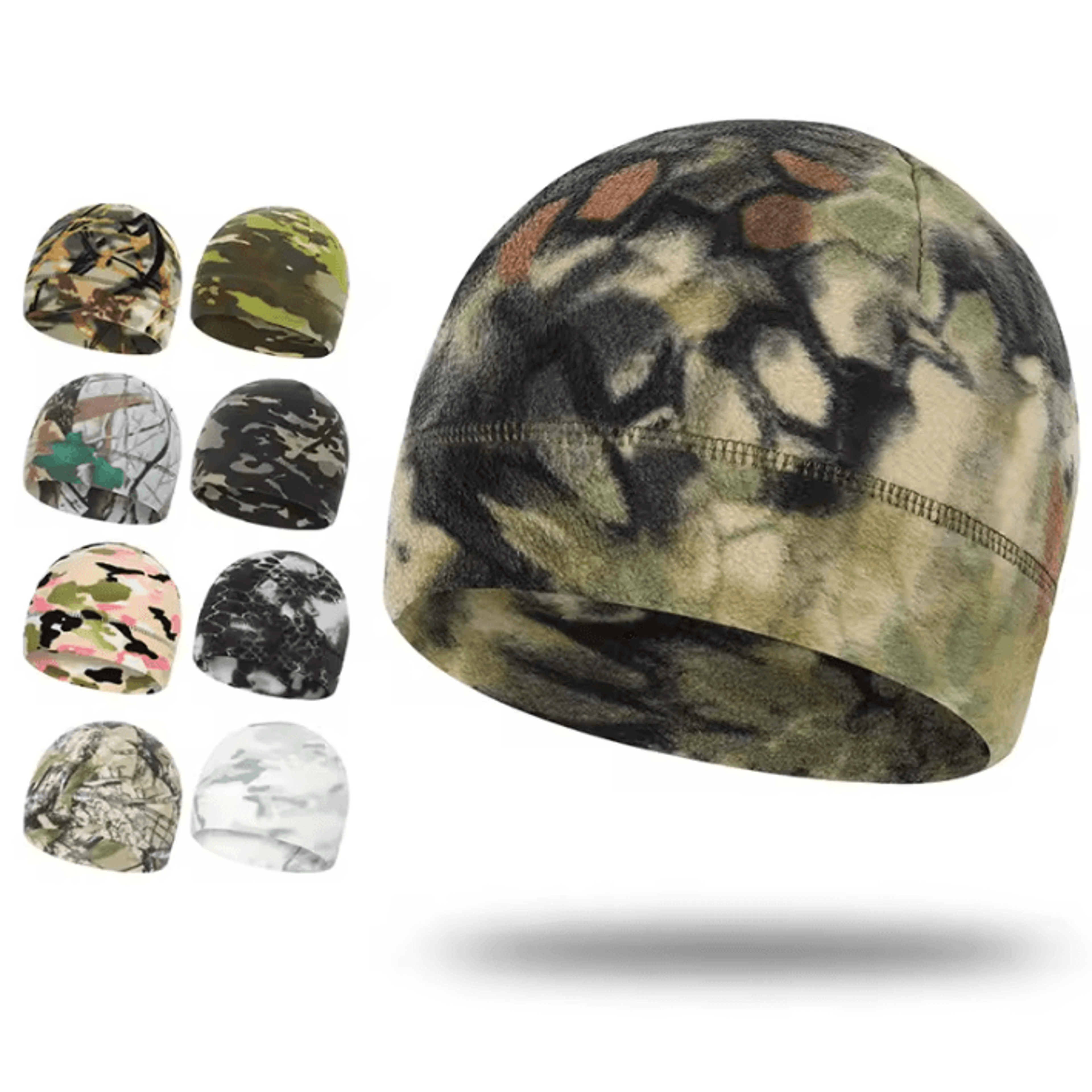 thermacamo fleece skull cap – windproof winter cycling beanie for outdoor performance