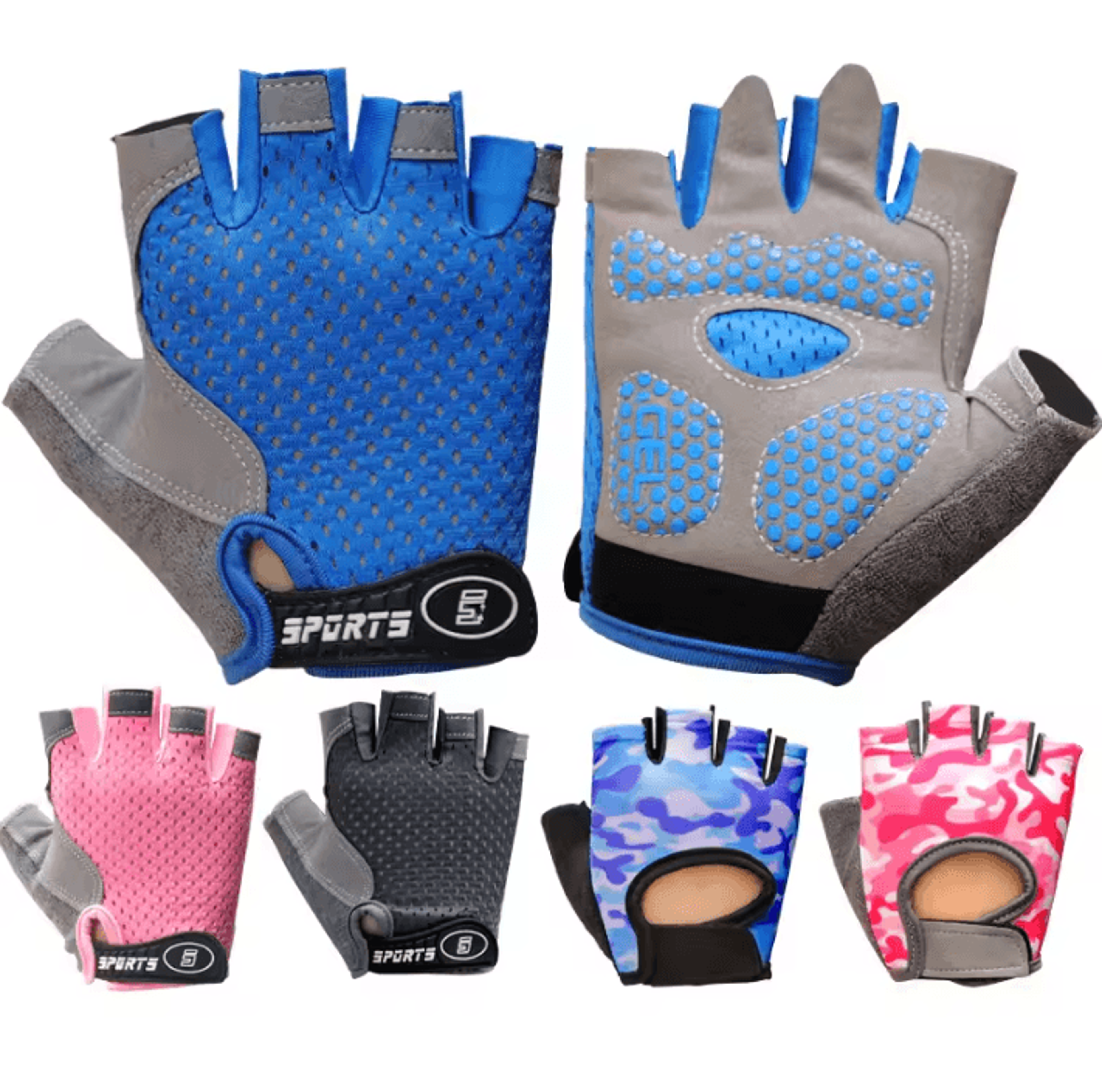 playflex kids fingerless cycling gloves – breathable anti-slip sports gloves for active kids