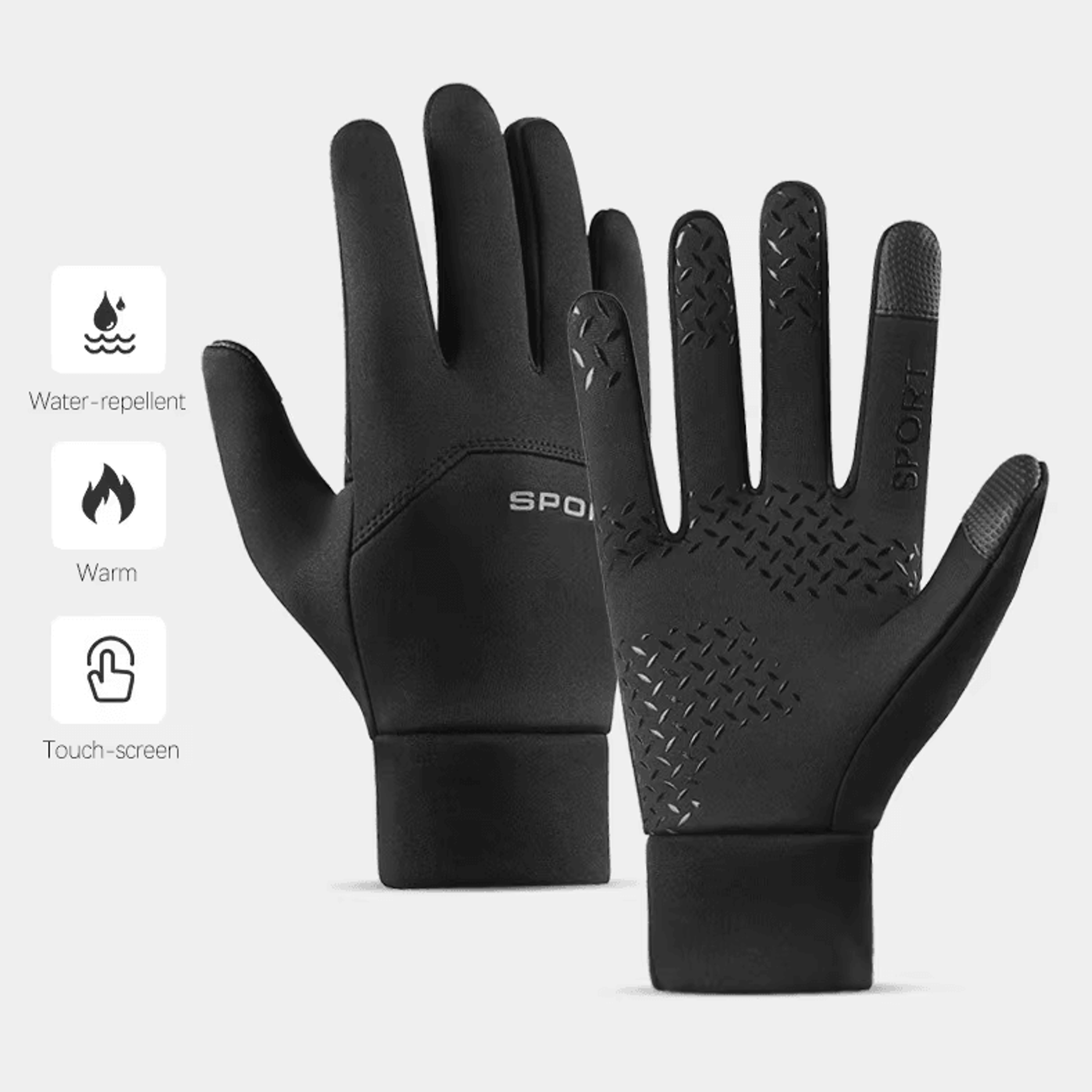 thermashield all-weather cycling gloves – windproof water-repellent touchscreen gloves for outdoor performance