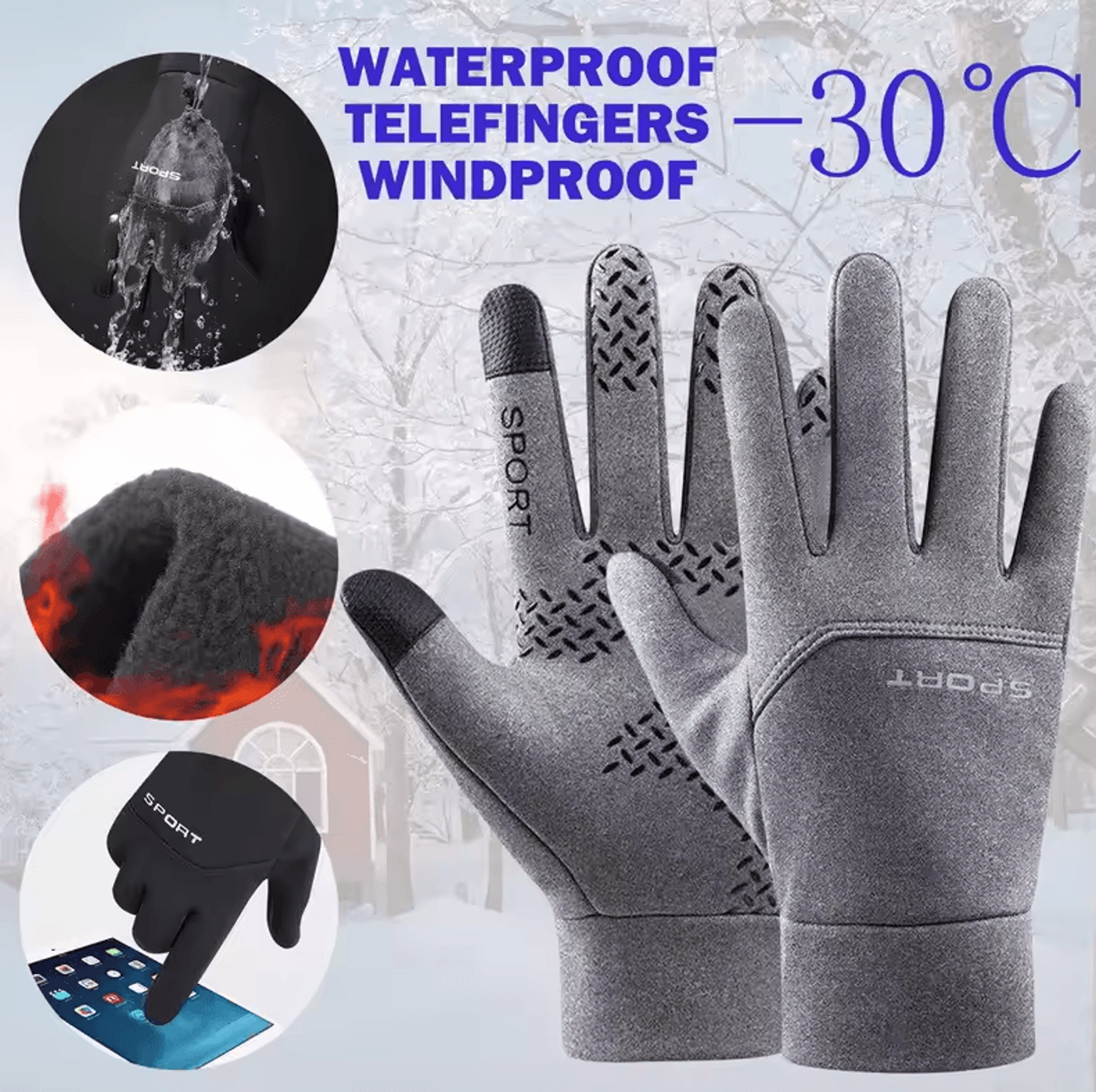 StormGrip Winter Motorcycle Gloves  Waterproof Windproof Touchscreen Riding Gloves 0