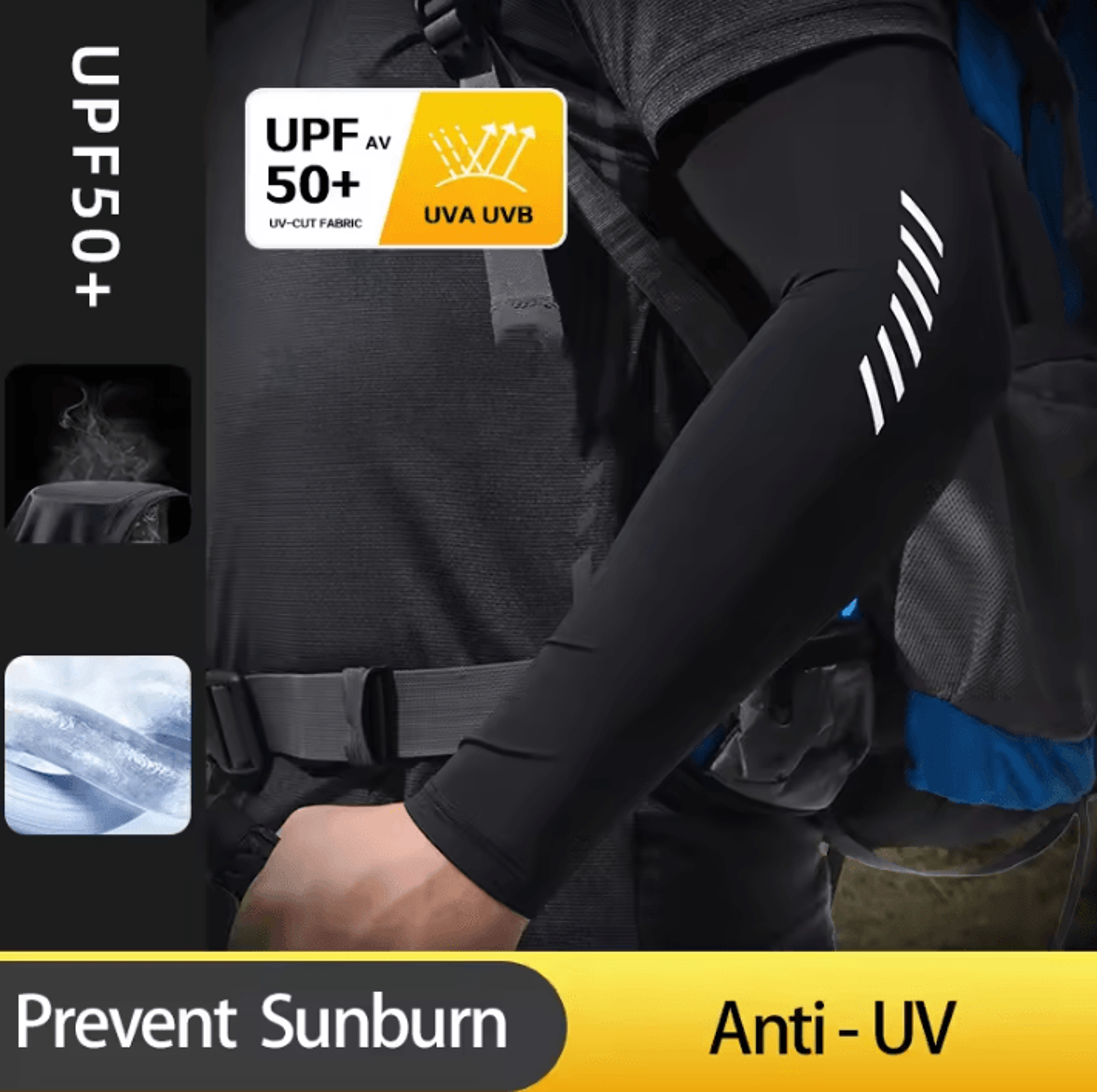 ice silk cooling arm sleeves for men – uv sun protection breathable cycling & sports covers