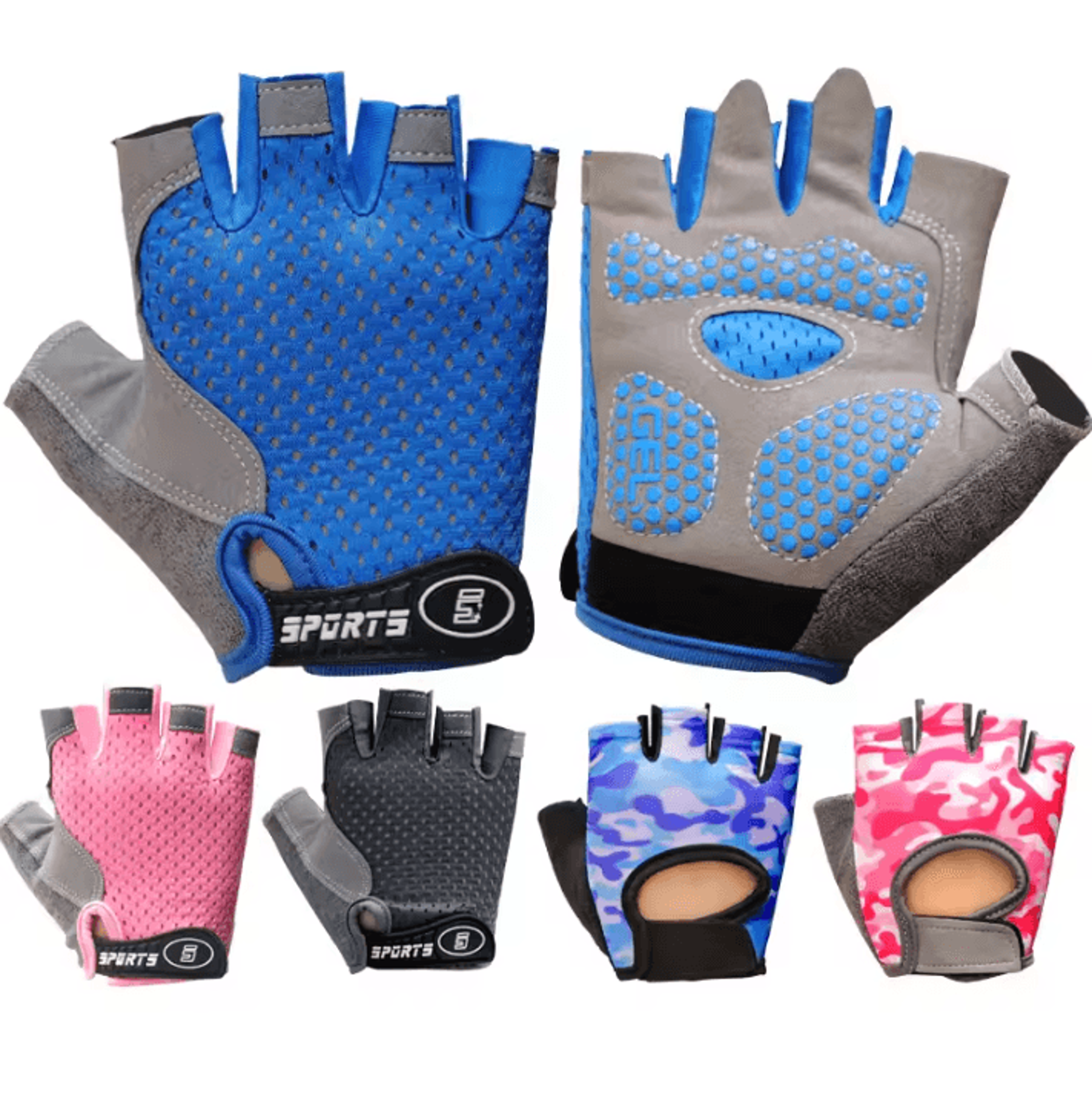kids half finger cycling gloves – breathable anti-slip outdoor sports gloves for boys & girls