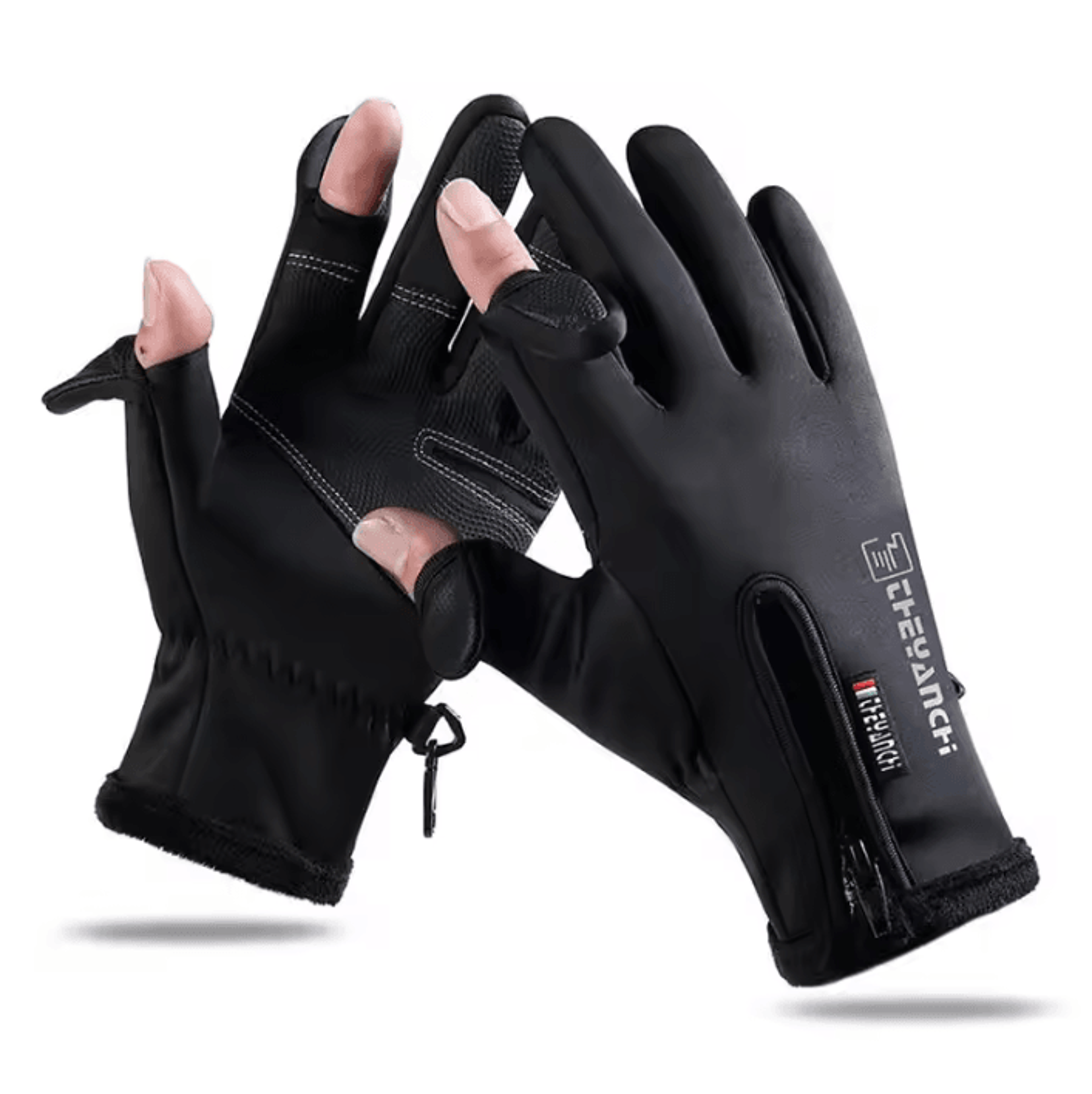 frostgrip waterproof touchscreen cycling gloves with thermal fleece & zipper fit