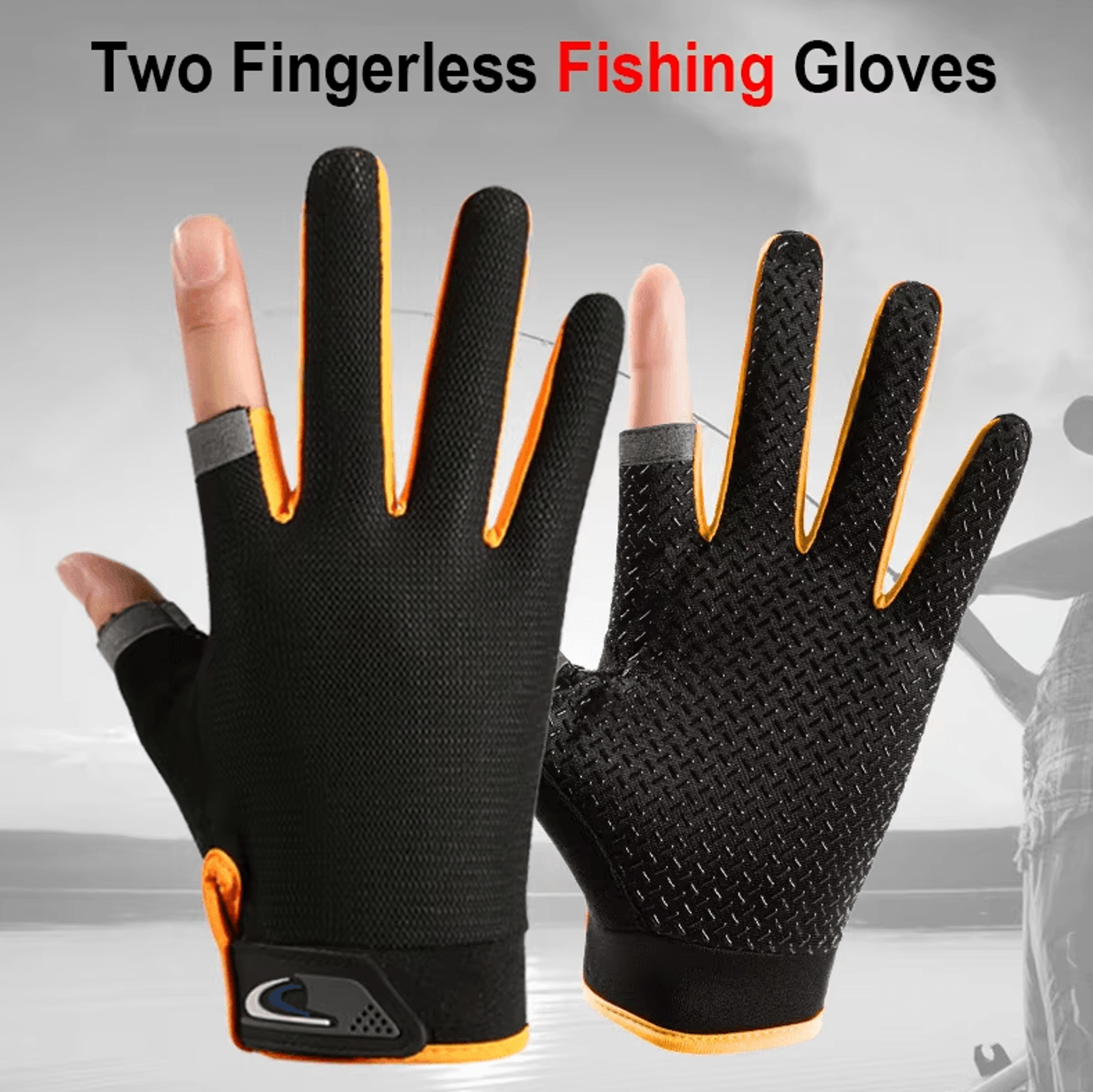 griplite summer fingerless fishing & cycling gloves – breathable anti-slip outdoor performance gloves