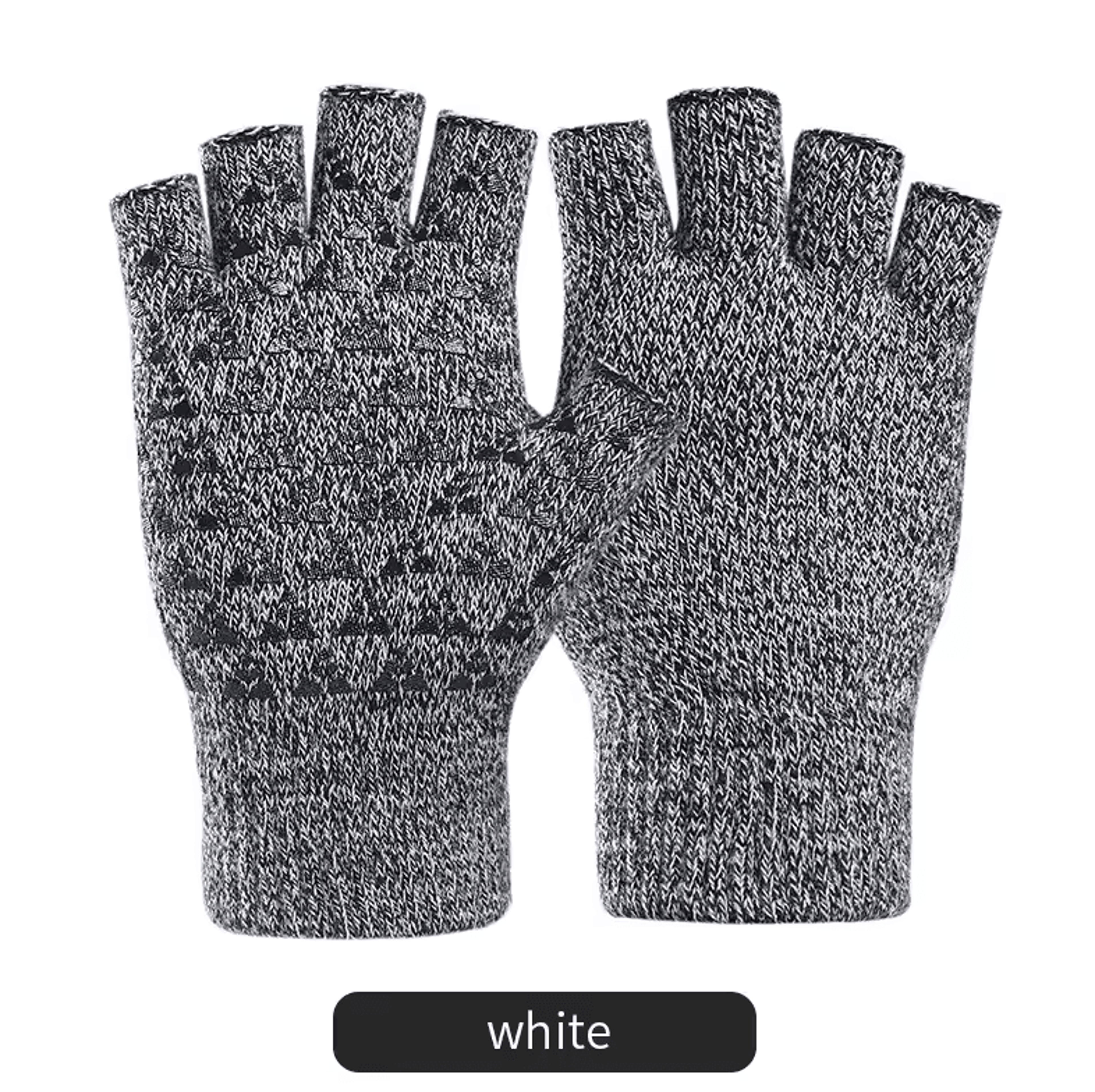 FlexGrip Knit Fingerless Winter Gloves  Soft AntiSlip Typing  Everyday Gloves 4