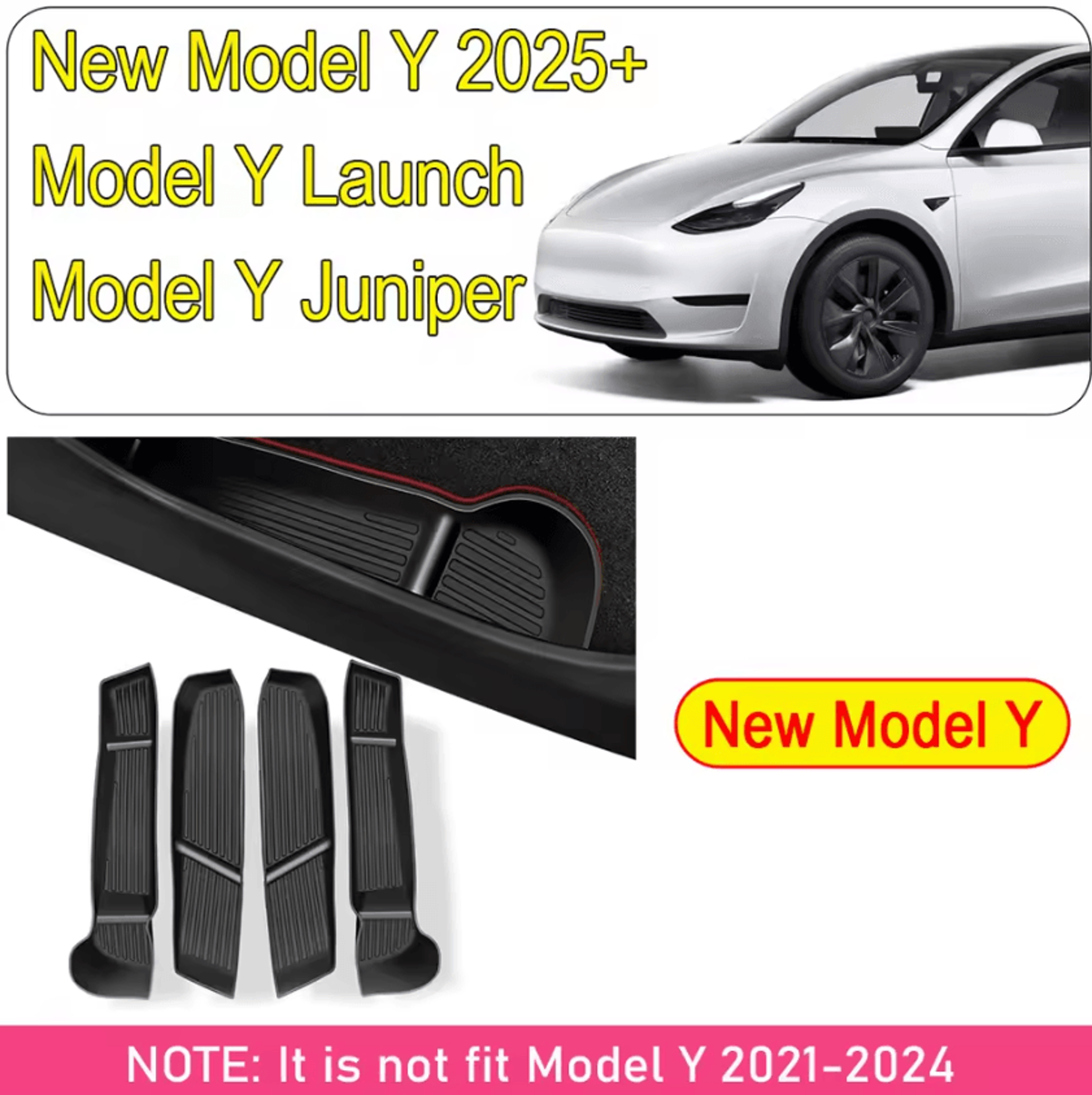 Tesla Model Y Door Handle Storage Organizer Box  Hidden Door Pocket For 20252026 Juniper 3