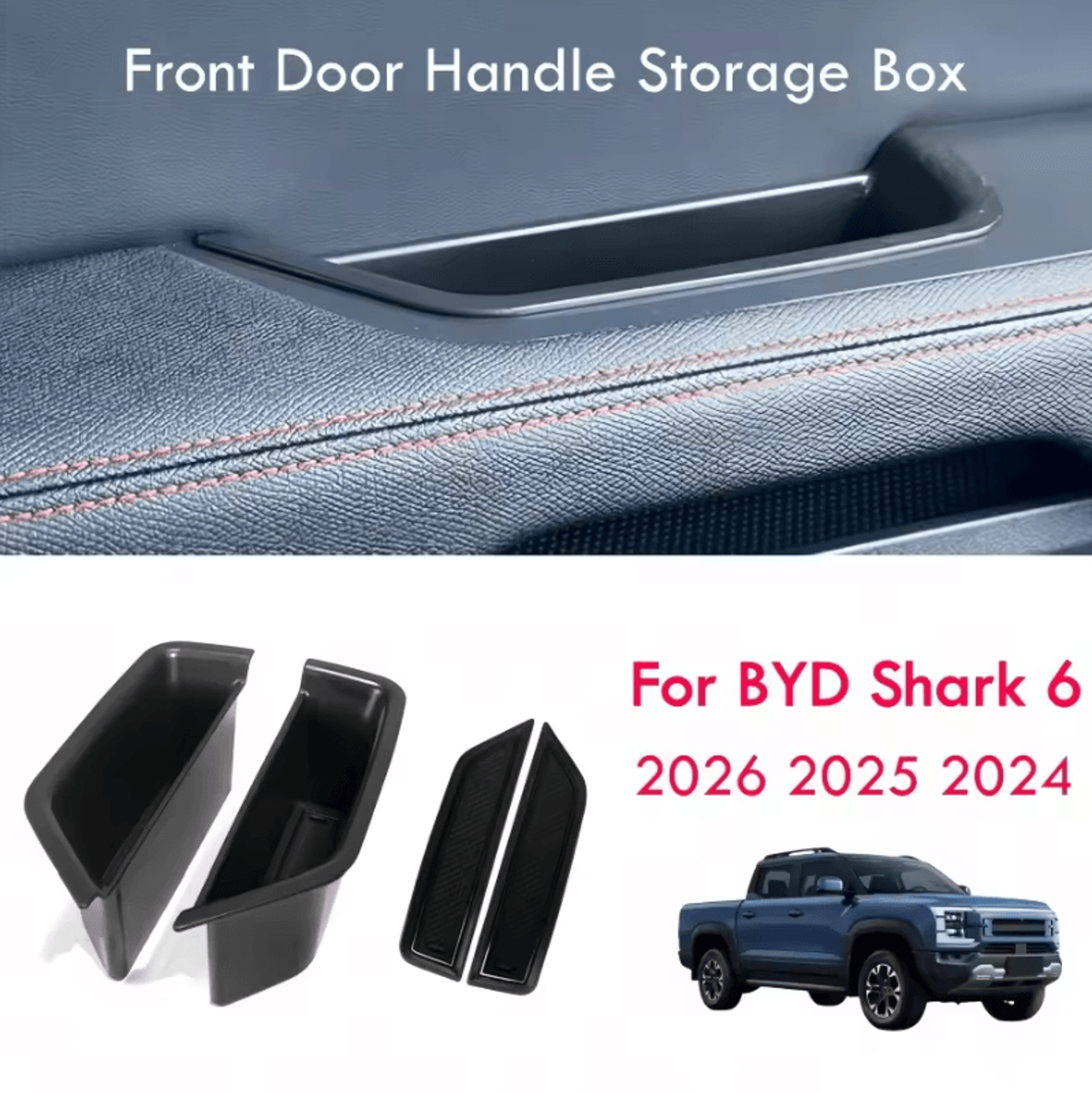 byd shark 6 front door handle storage organizer trays