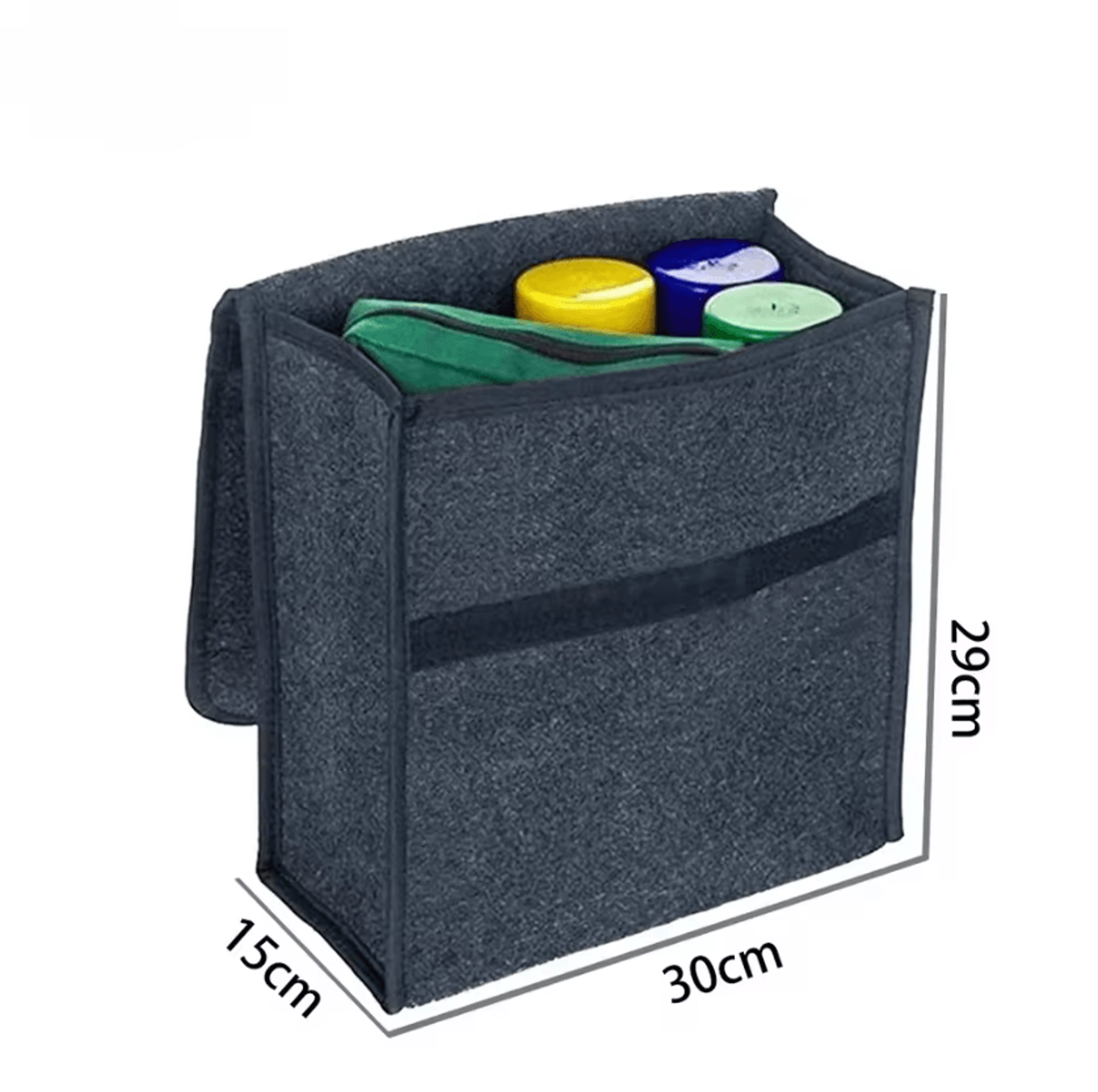 Portable Felt Car Trunk Organizer Box  Large Capacity AntiSlip Storage Solution 3