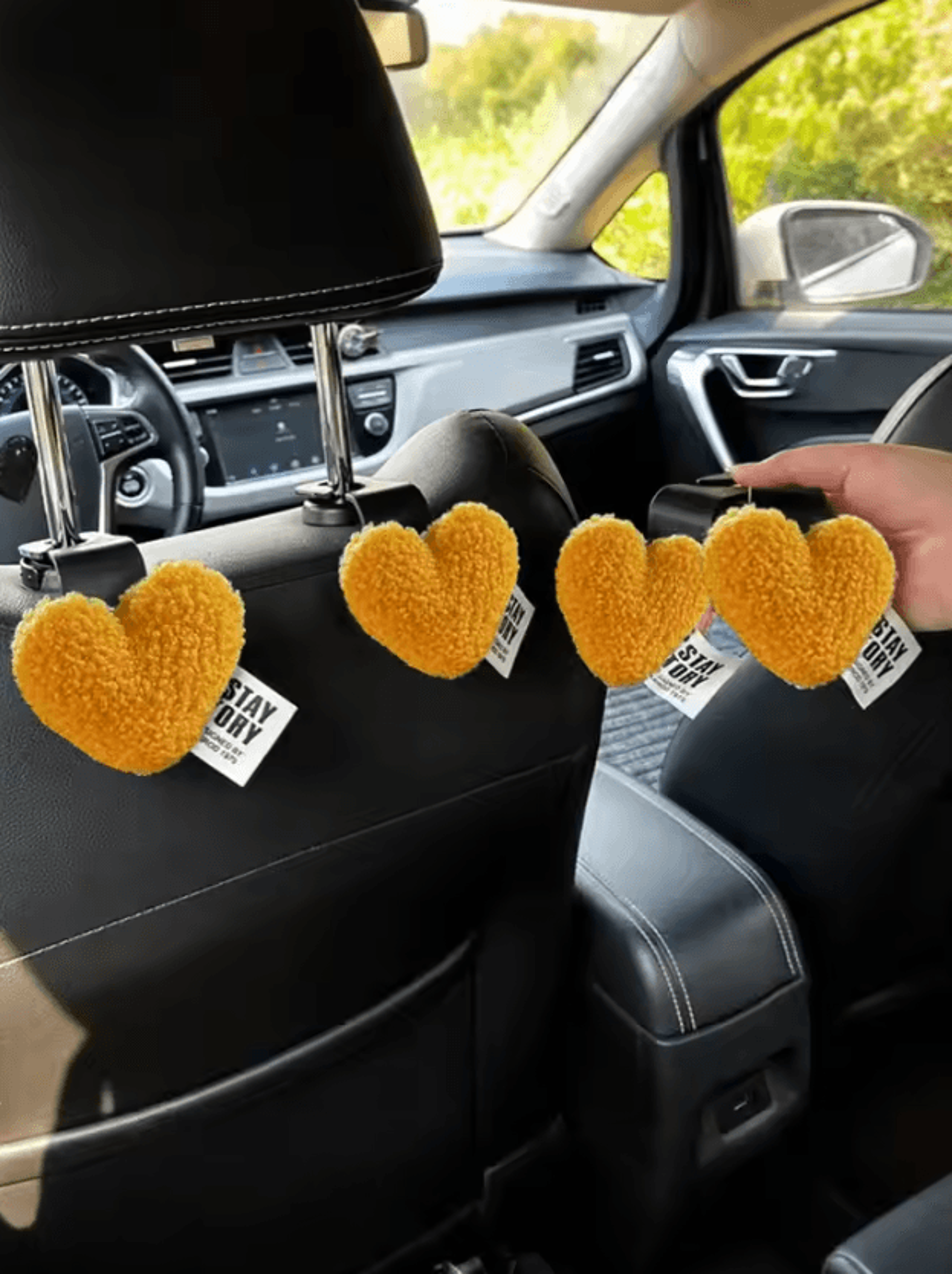 HeartHug Plush Car Seat Hooks Set 8