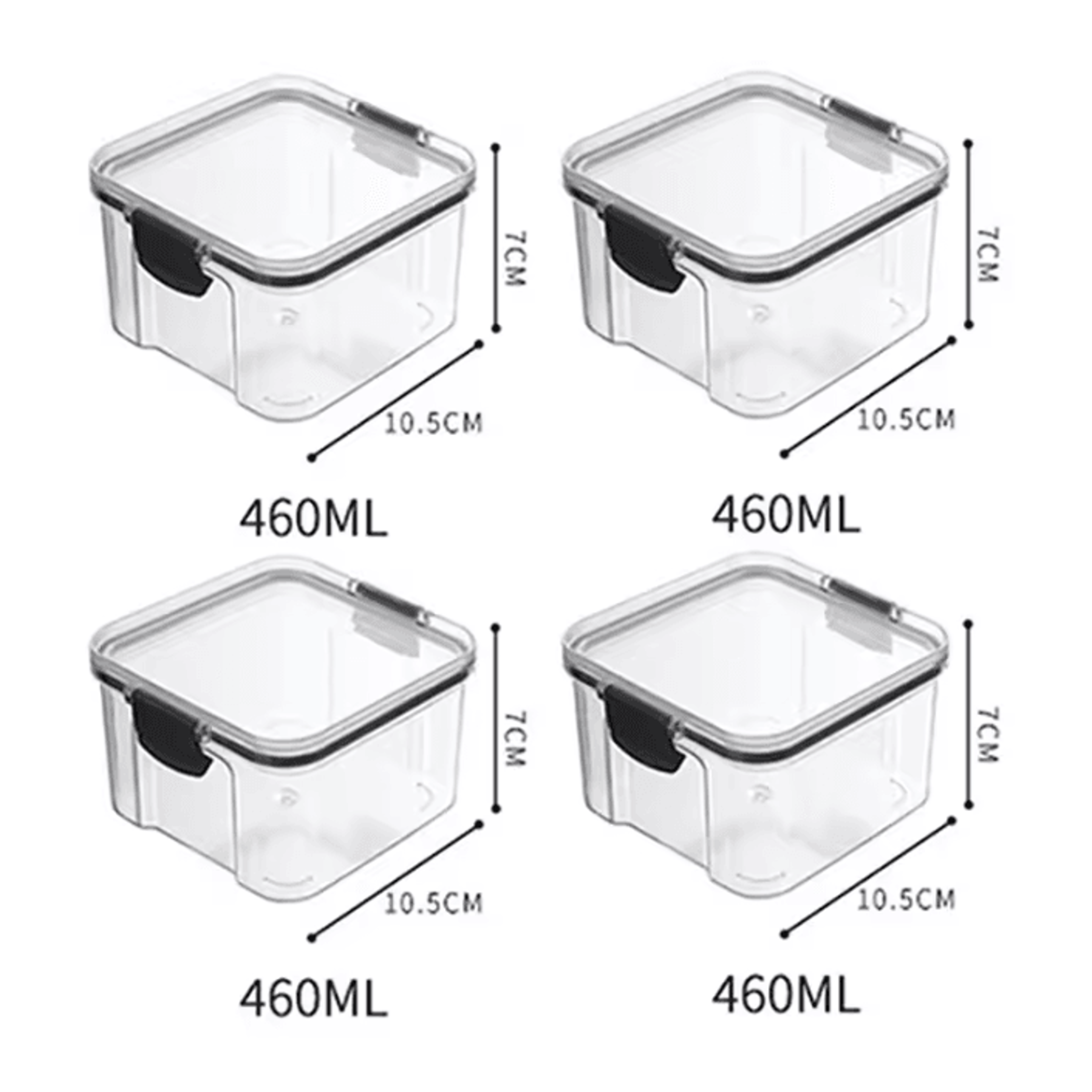 ClearStack Airtight Food Storage Containers  5Piece Stackable Pantry Storage Set For Grains Snacks  3