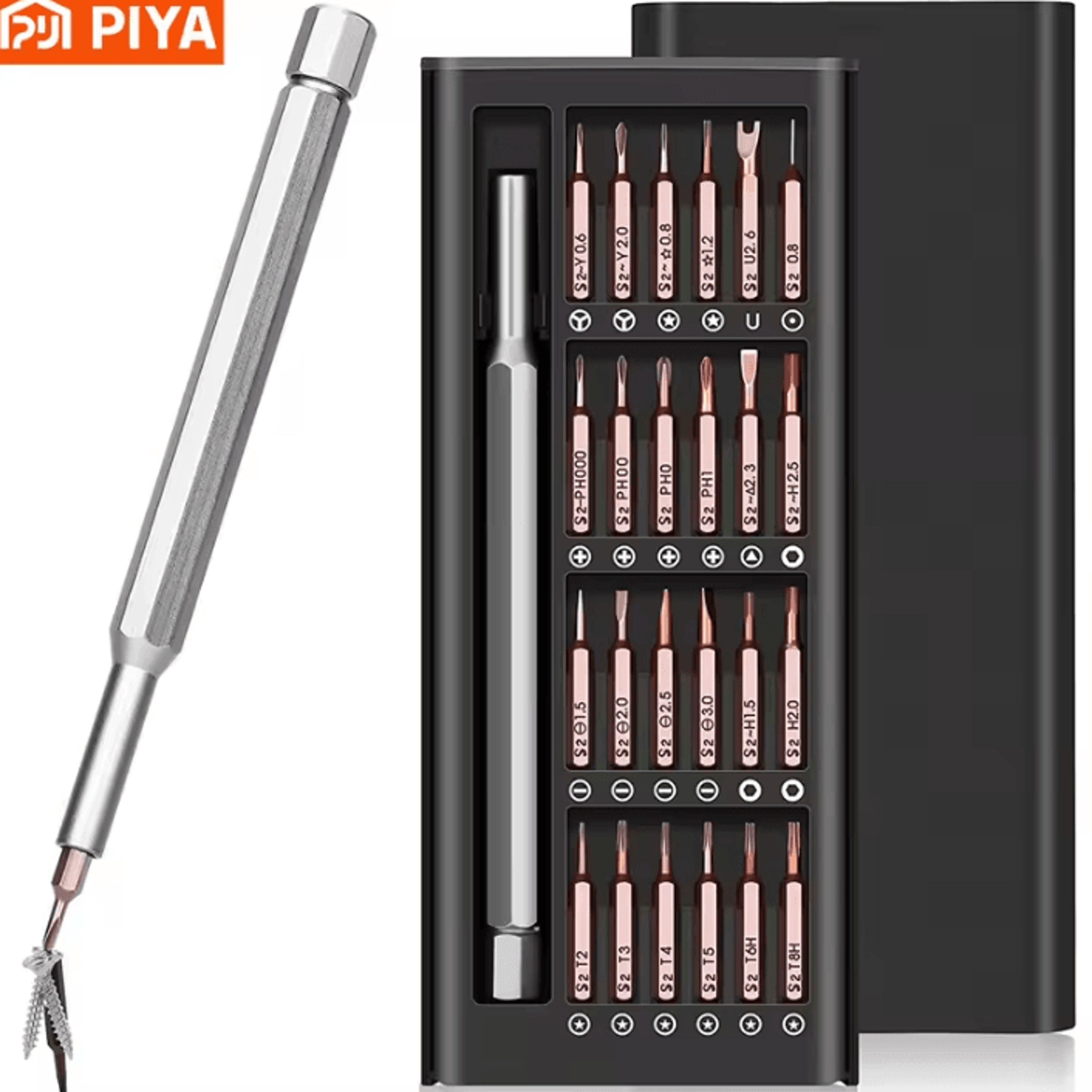 FixPro 24in1 Precision Screwdriver Set  Magnetic Electronics Repair Kit For Phones Laptops  Small D 0