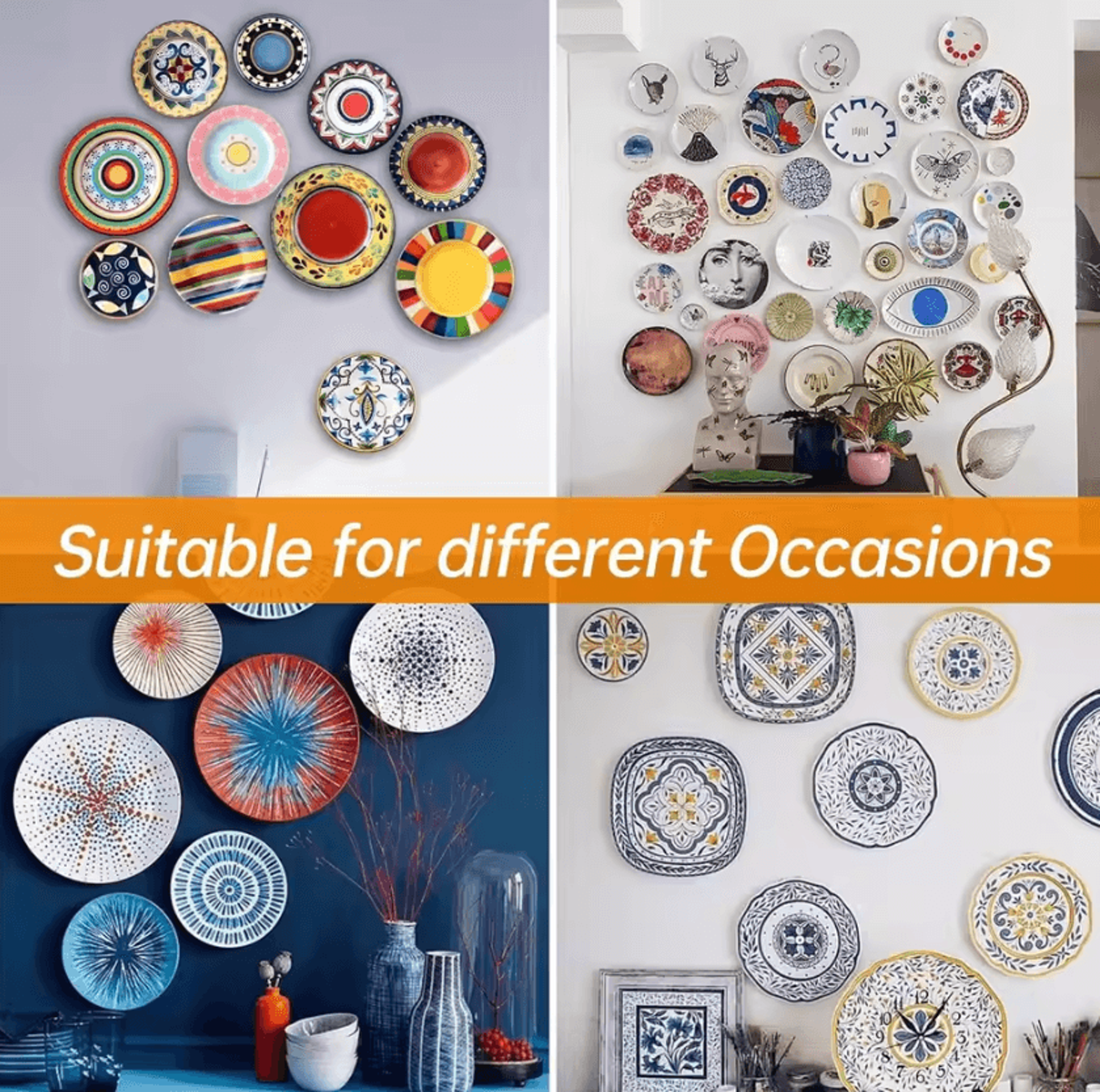 Invisible Spring Plate Hangers For Decorative Wall Display 6