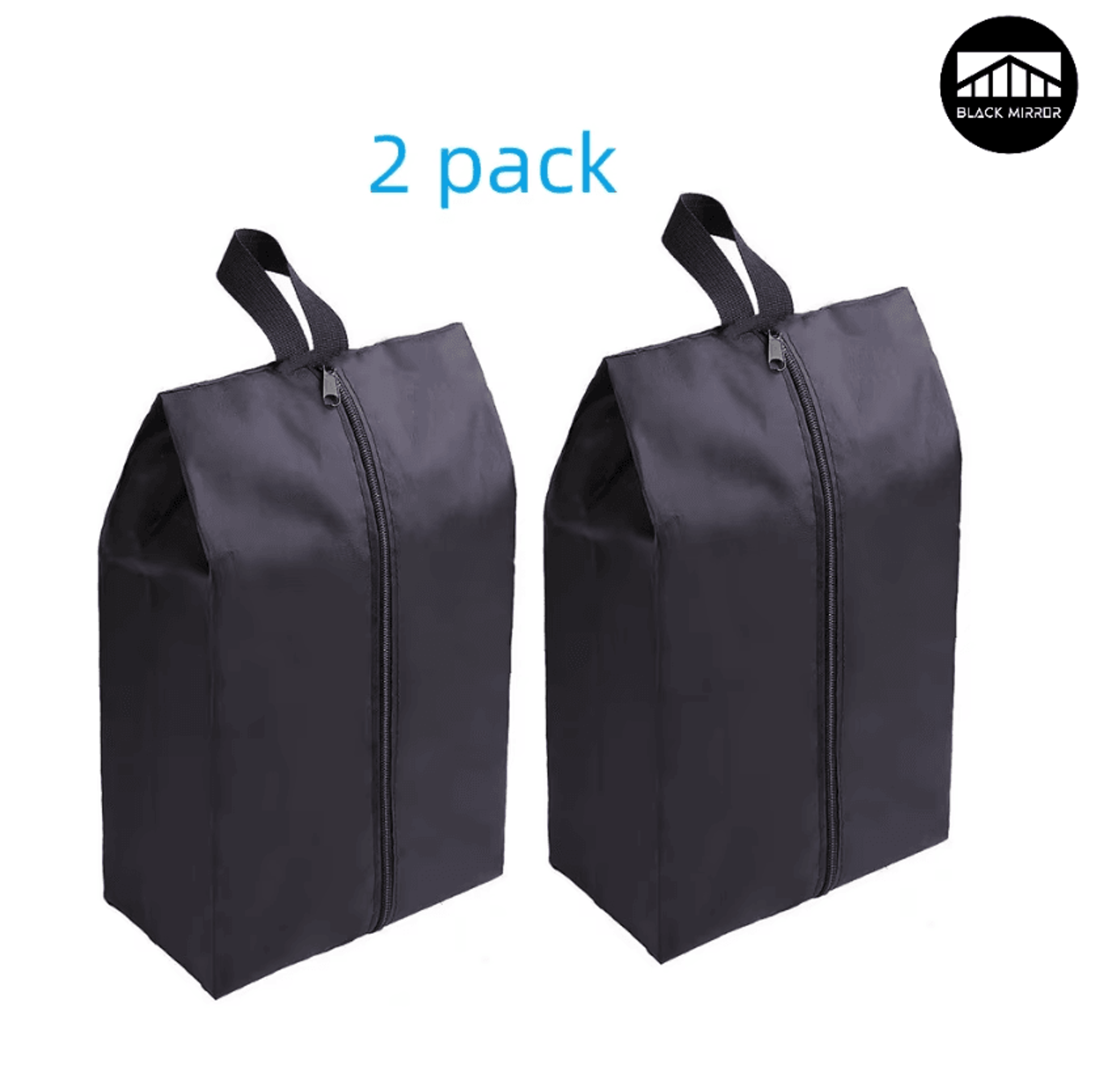 portable waterproof nylon shoe storage bags with zipper closure