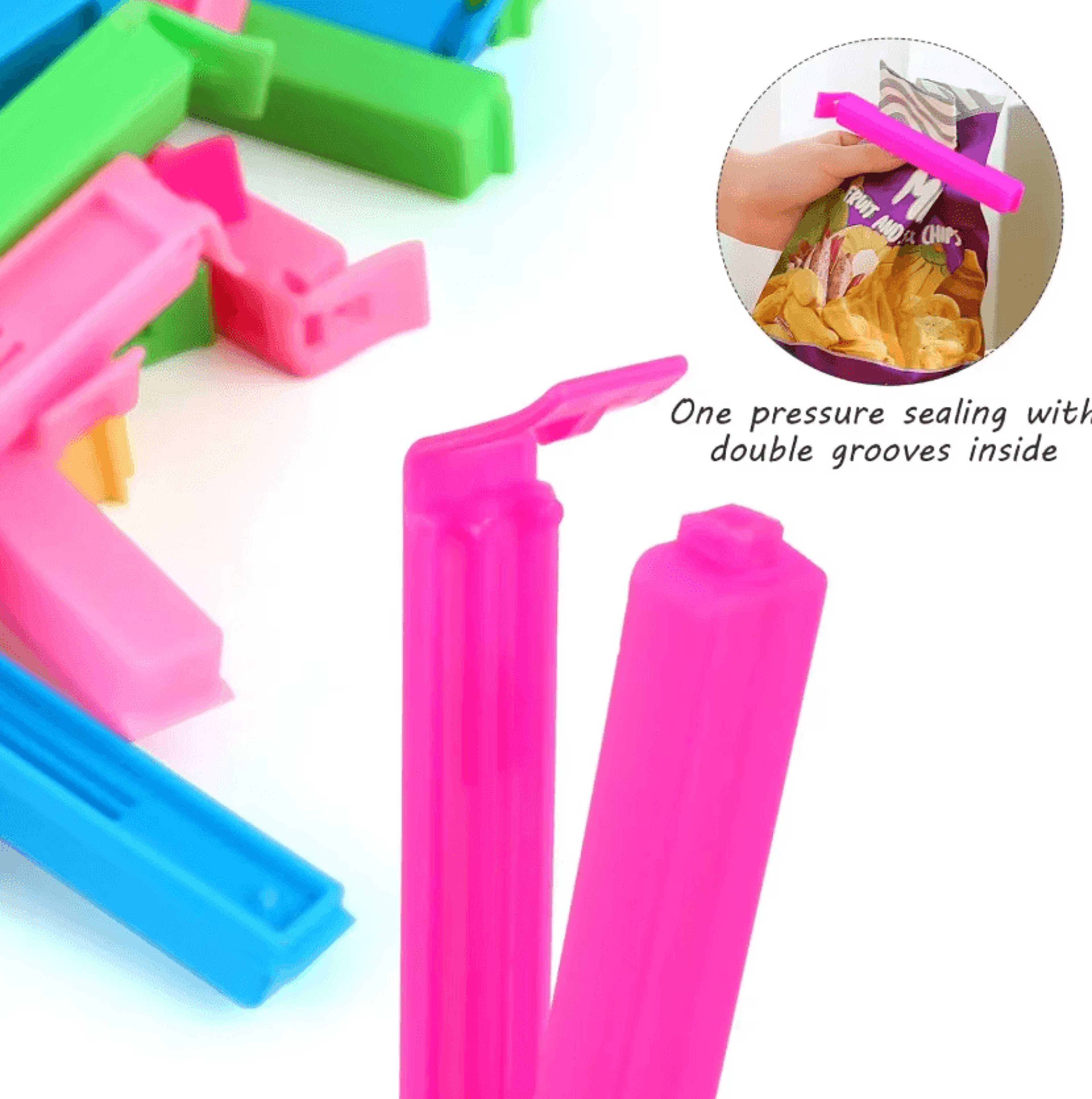 Colorful Plastic Bag Sealing Clips For Chips Snacks  Food Storage 3