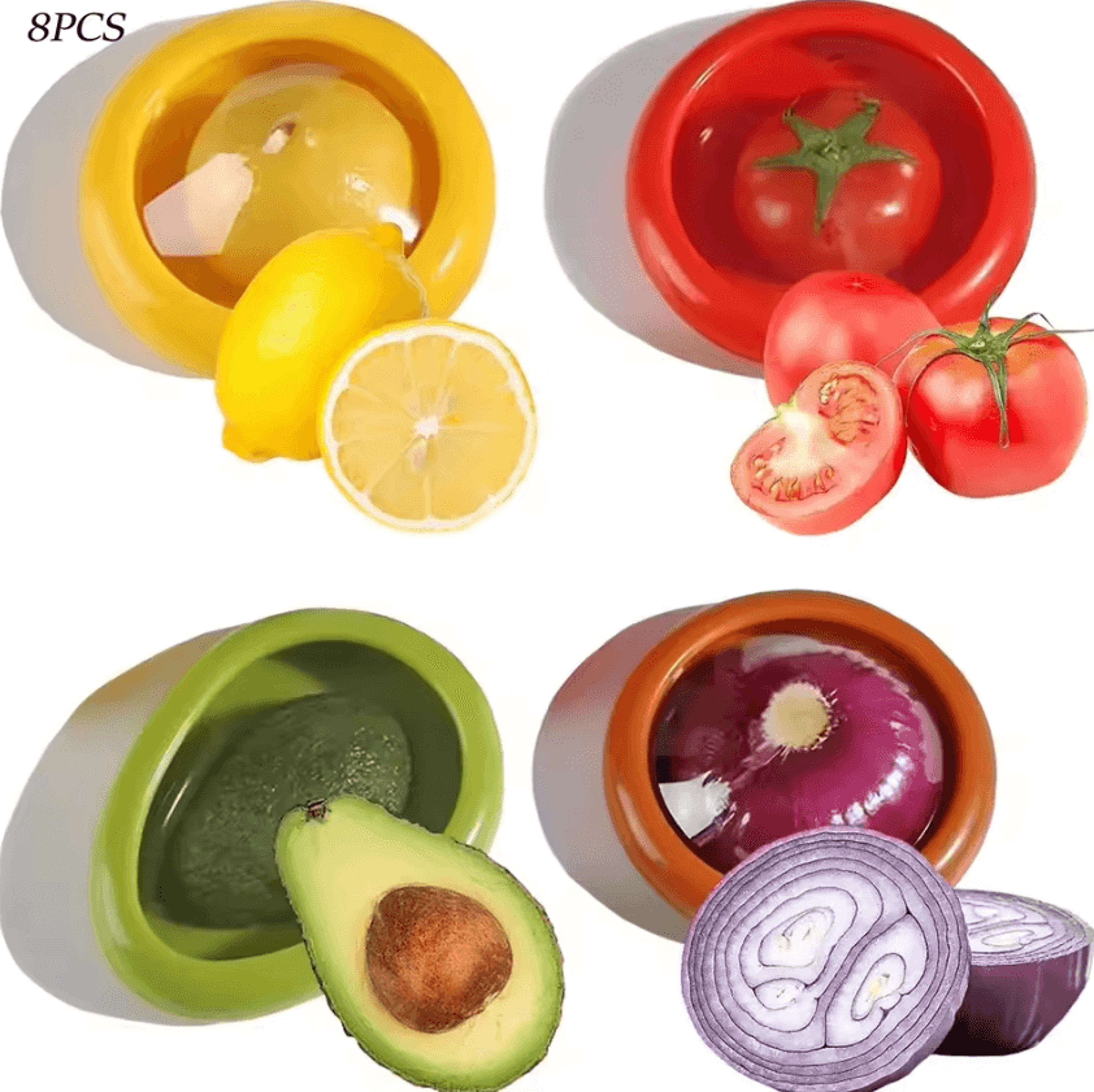 FreshSeal Transparent Produce Storage Box Set 3