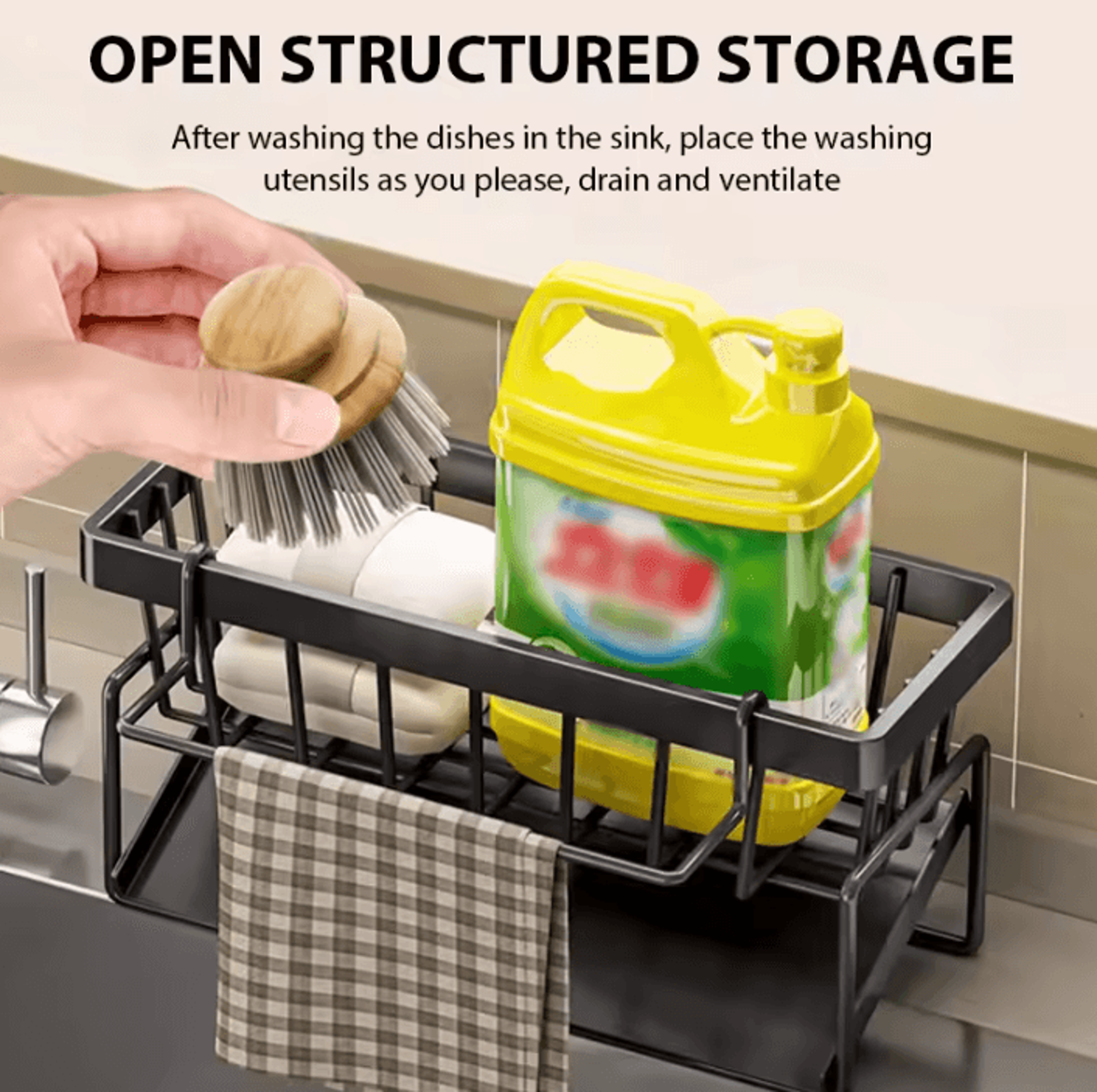 DrainEase SelfDraining Sink Organizer Rack 2