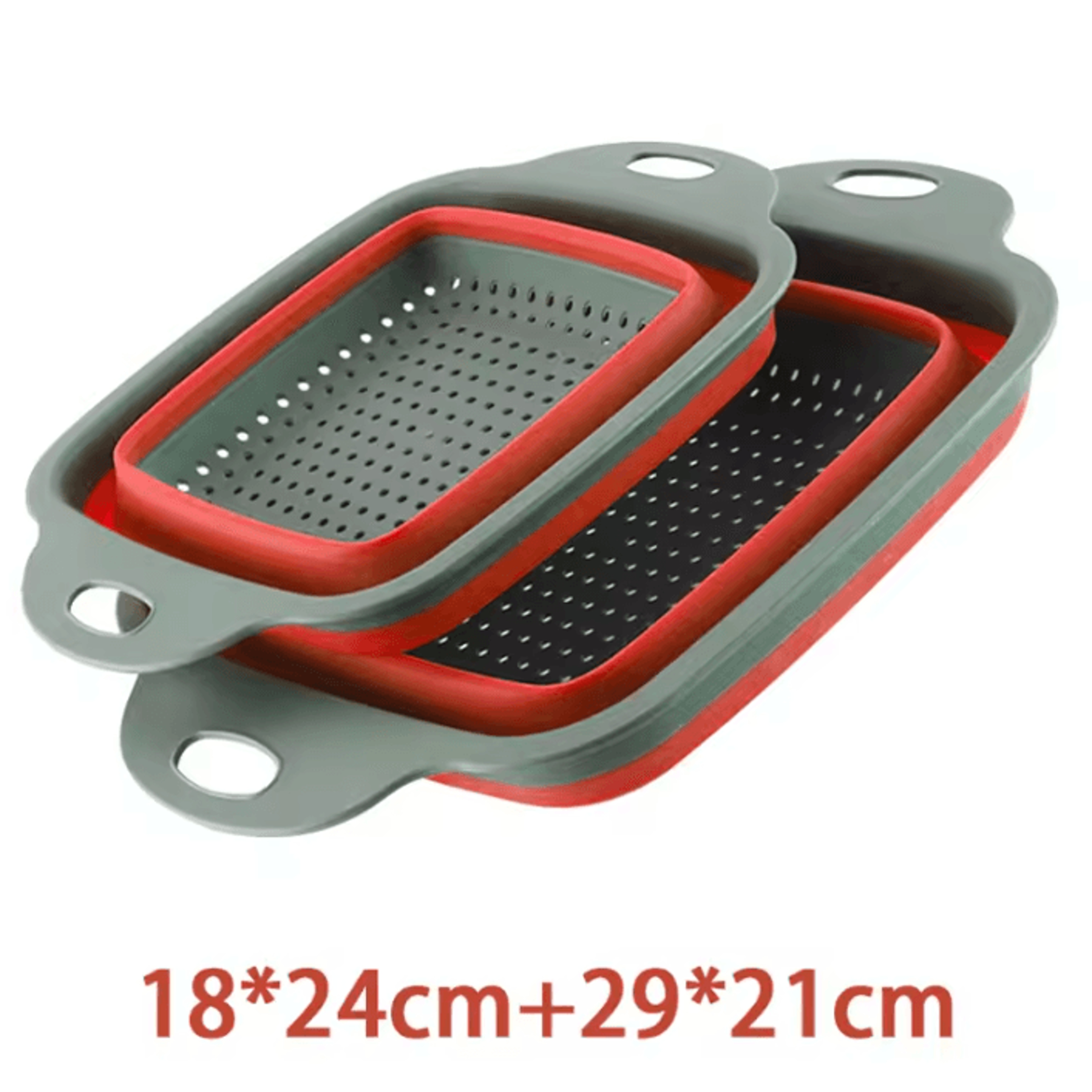 FlexDrain Silicone Folding Colander Basket  Portable Kitchen Strainer 1