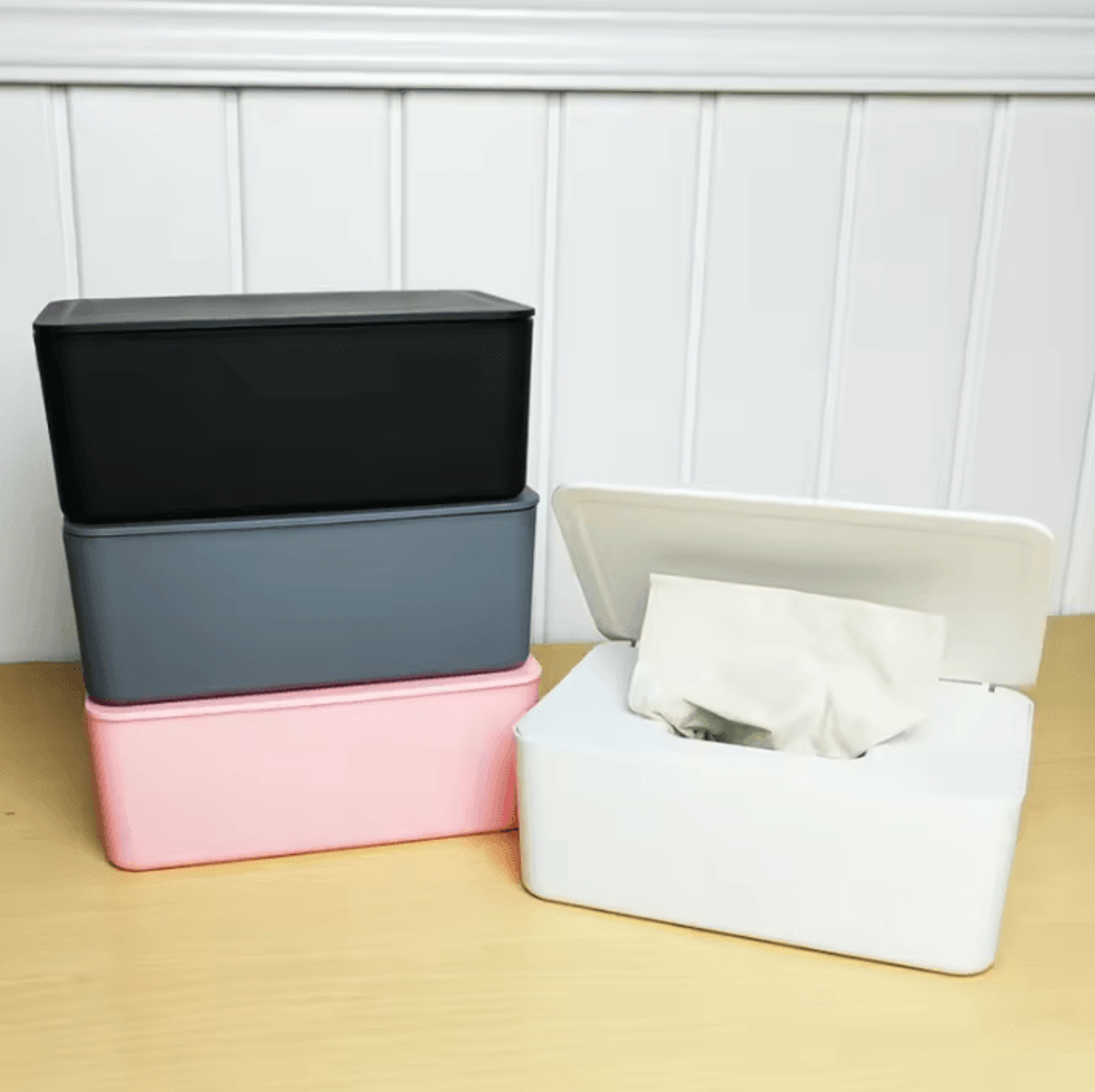 Modern Tissue Box Cover  Wet Wipes Organizer For Home And Office 0
