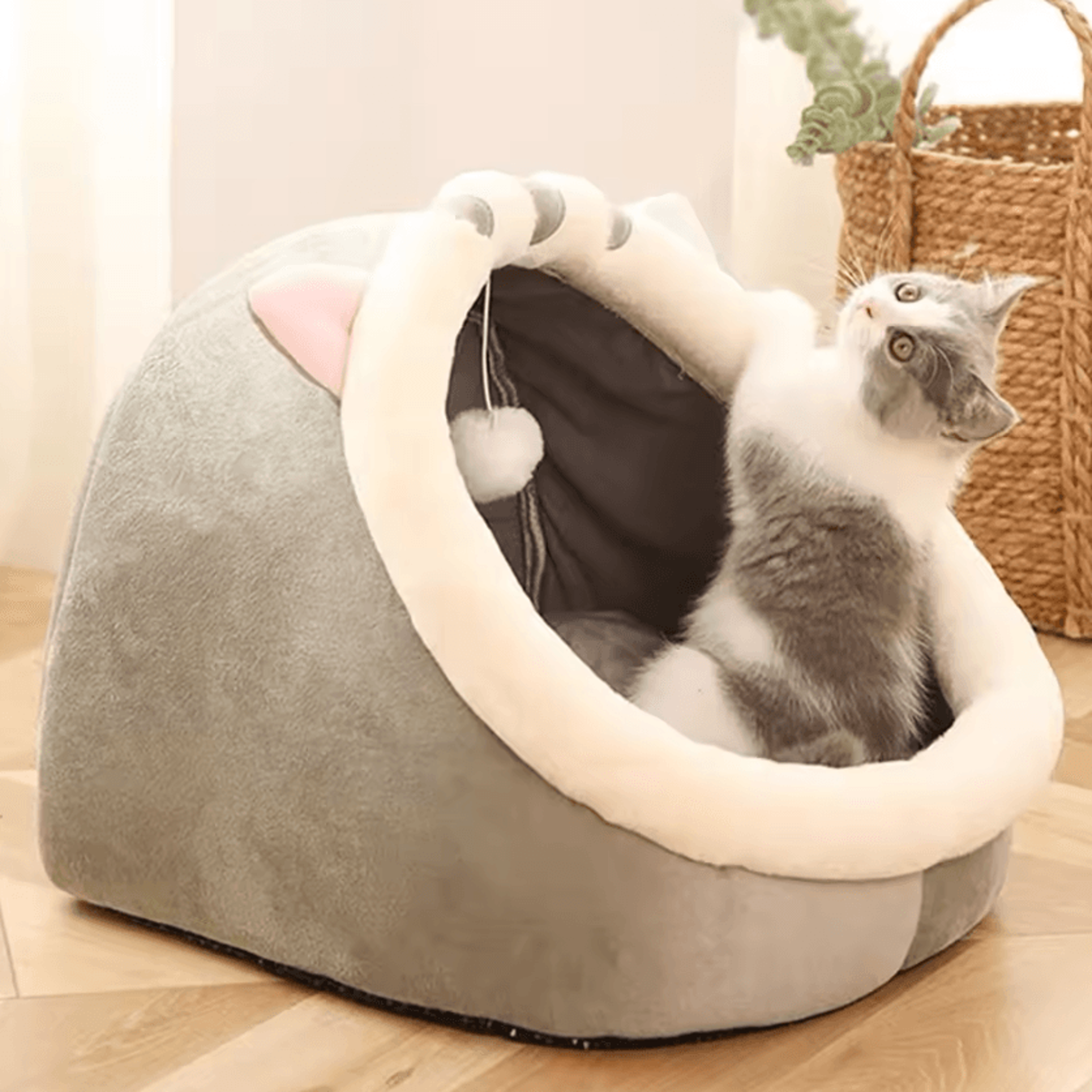 SnuggleDome SemiEnclosed Warm Cat Nest Bed 5
