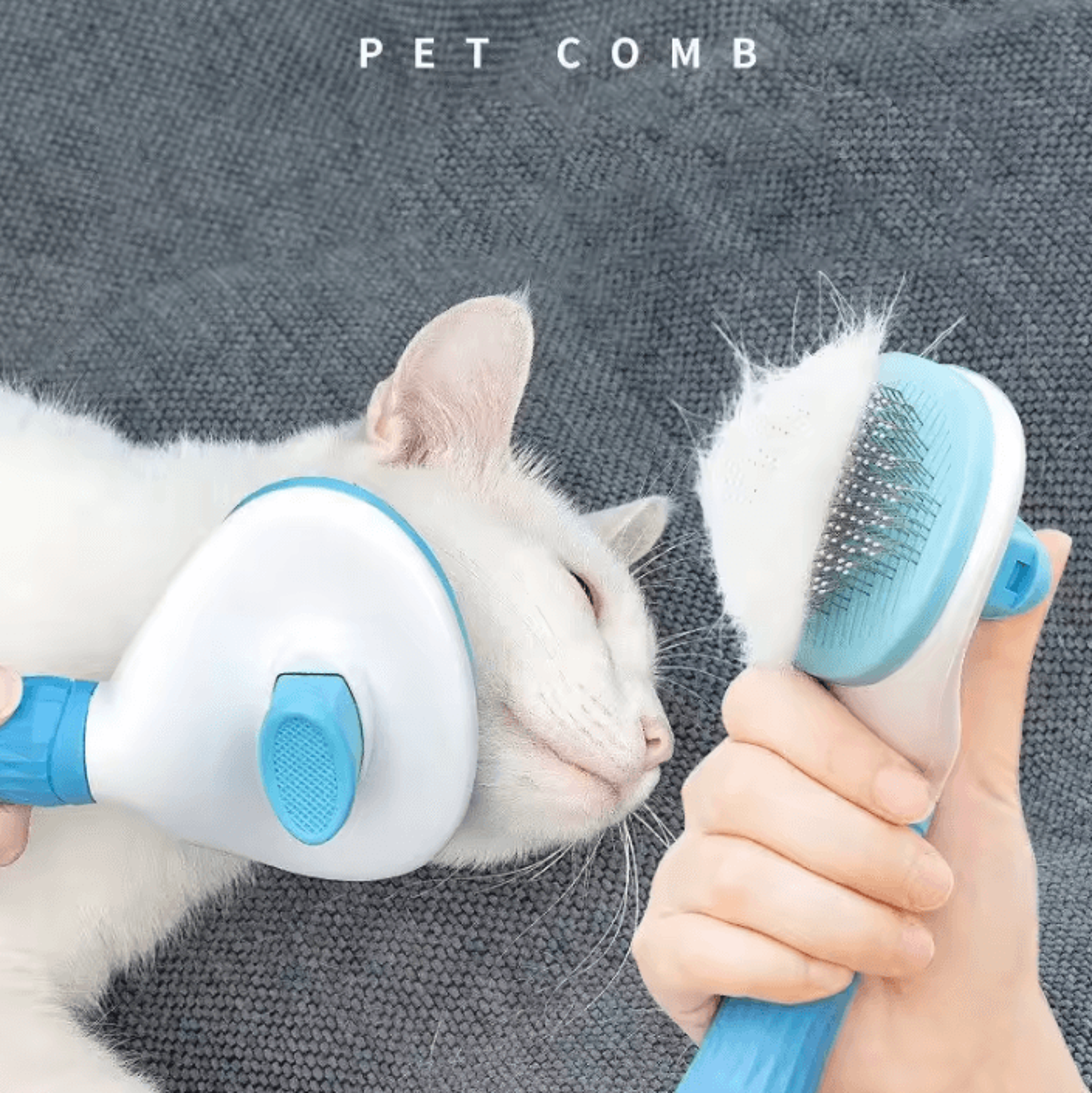 self-cleaning pet grooming comb for cats & dogs