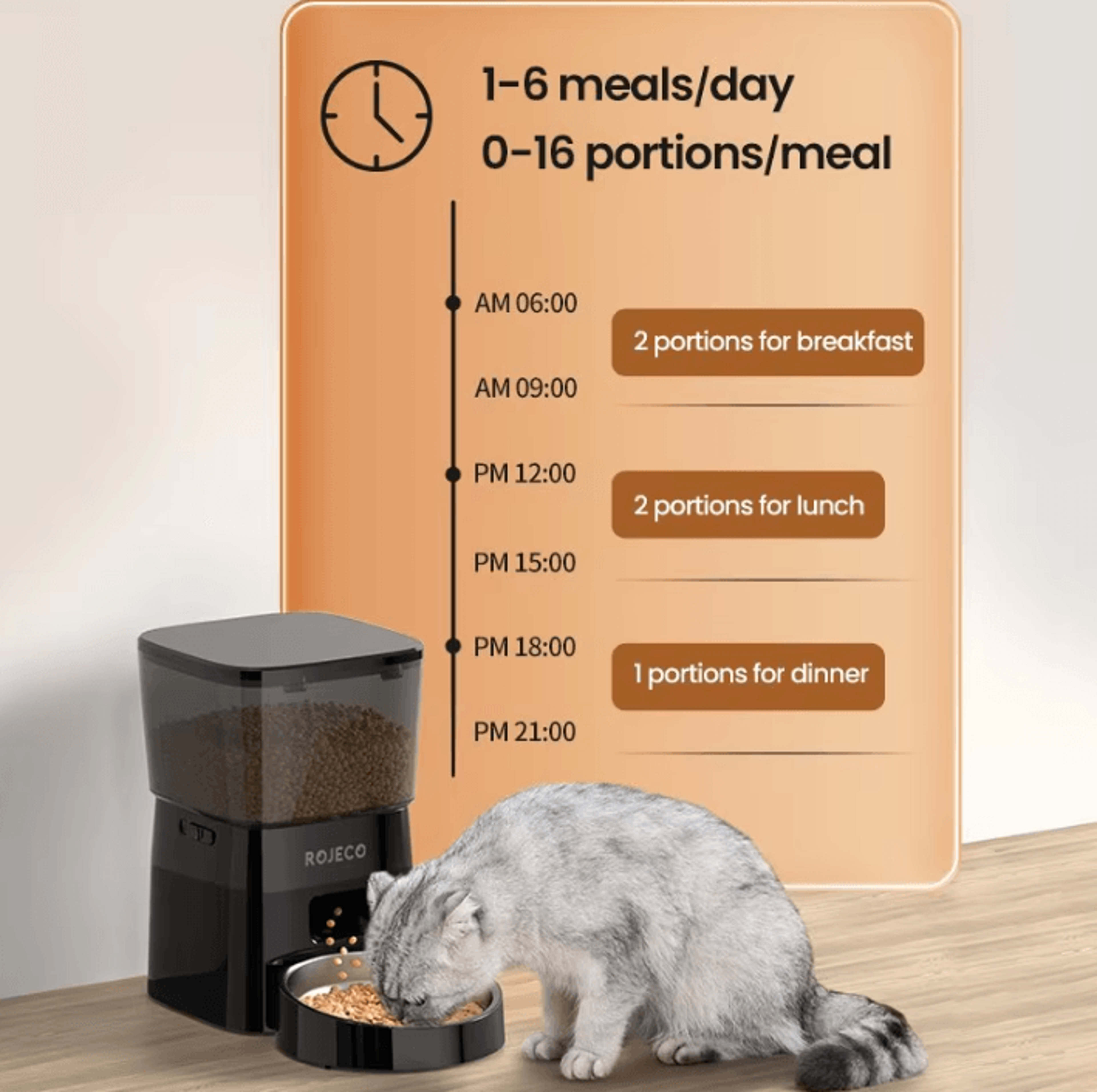 SmartPortion Automatic Pet Feeder For Cats  Small Dogs 1