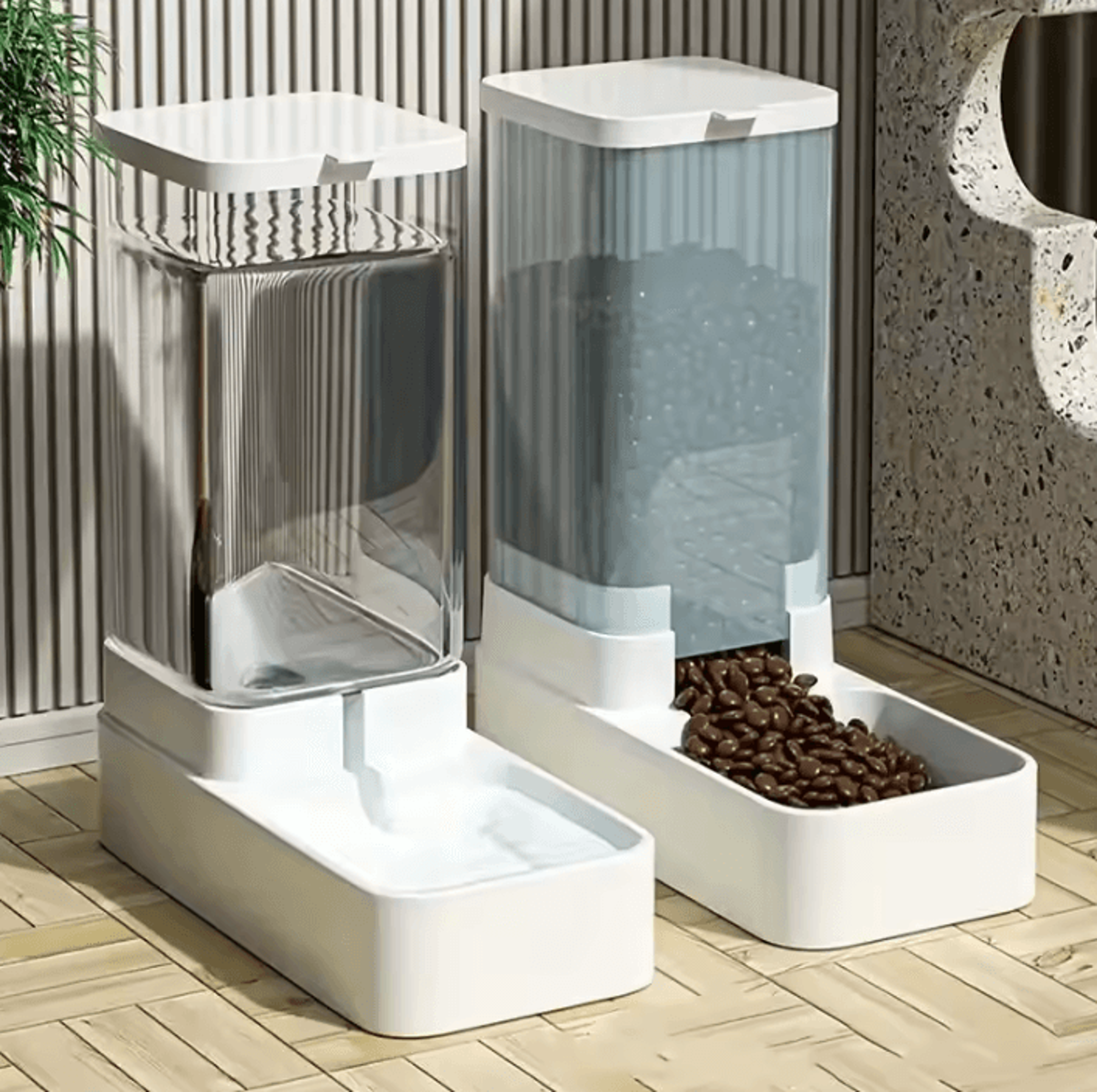 EasyFlow Gravity Pet Feeder  Water Dispenser Set 0