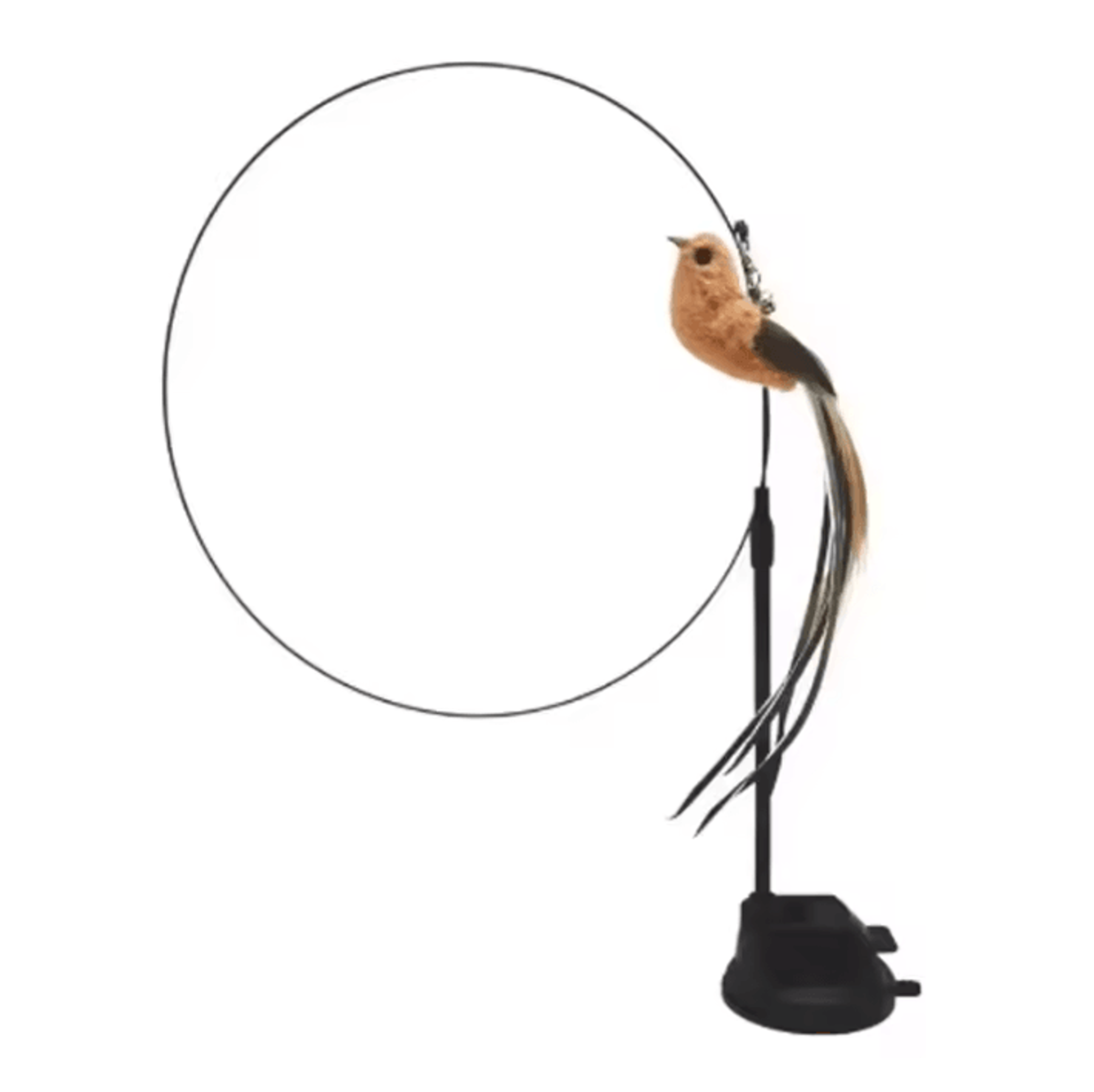 FeatherBounce Interactive Cat Feather Toy With Suction Cup  Bell 4