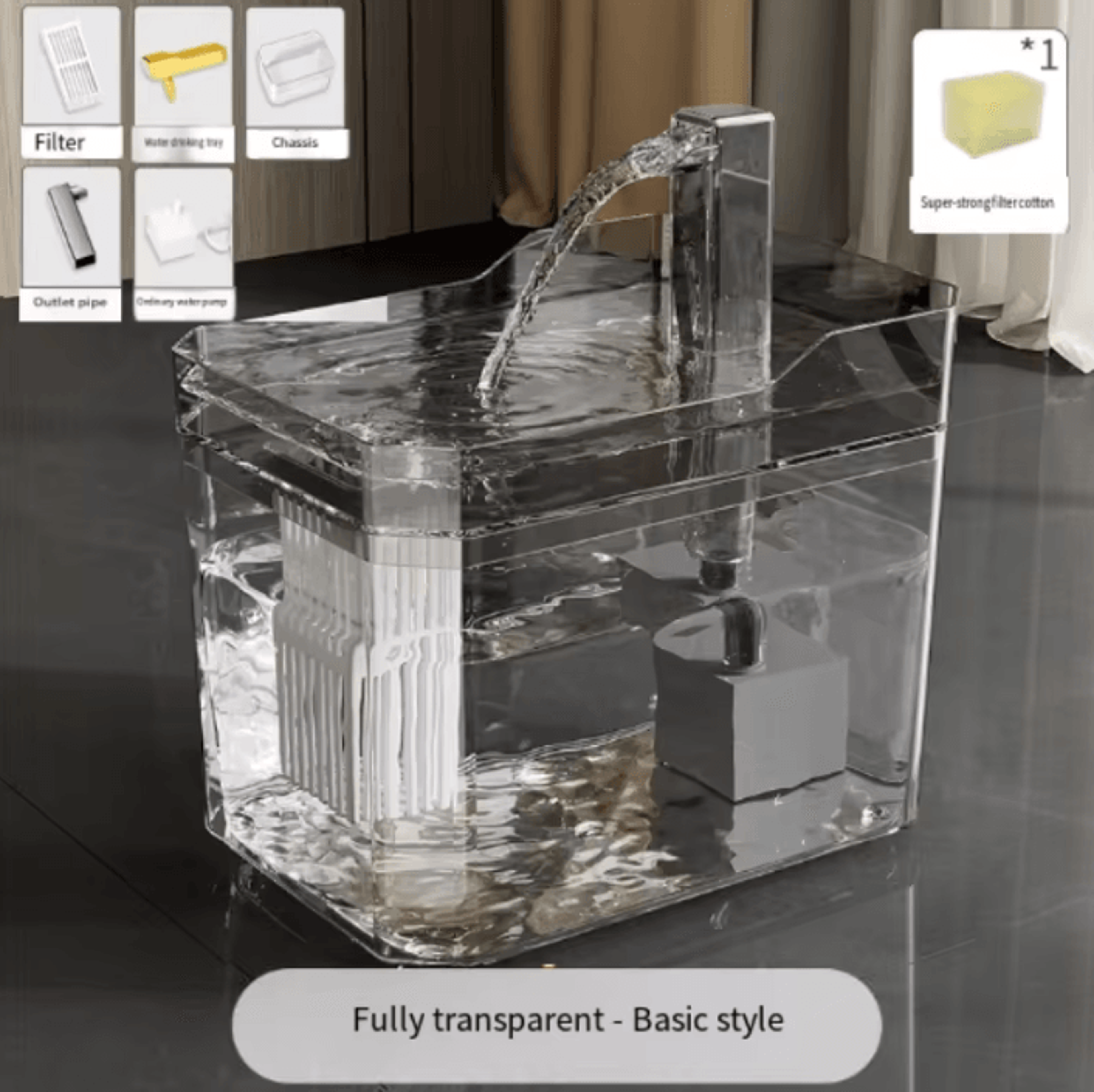 Quiet Automatic Cat Water Fountain With USB Water Circulation System 3