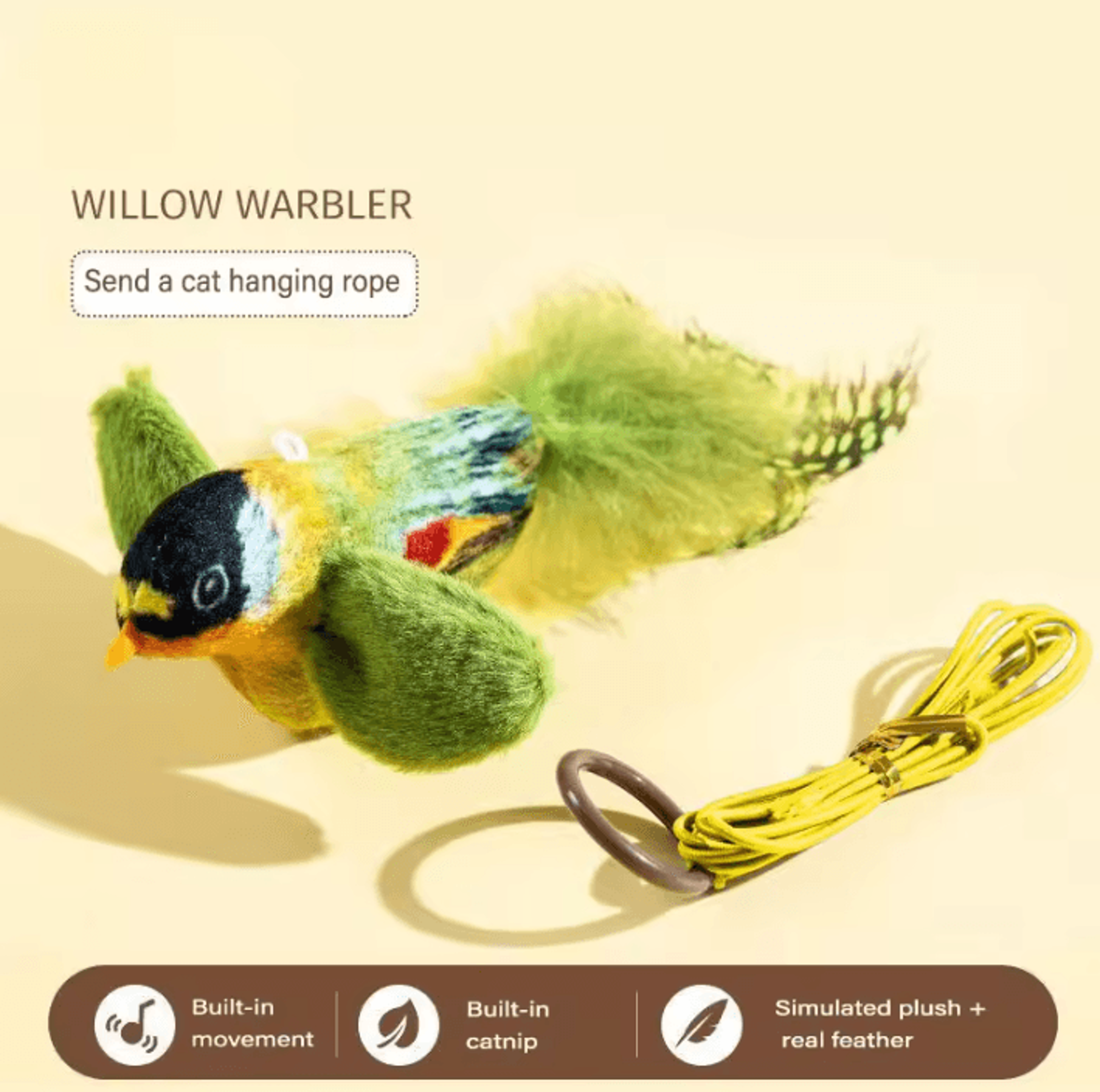 ChirpyPounce Interactive Bird Sound Cat Toy 7