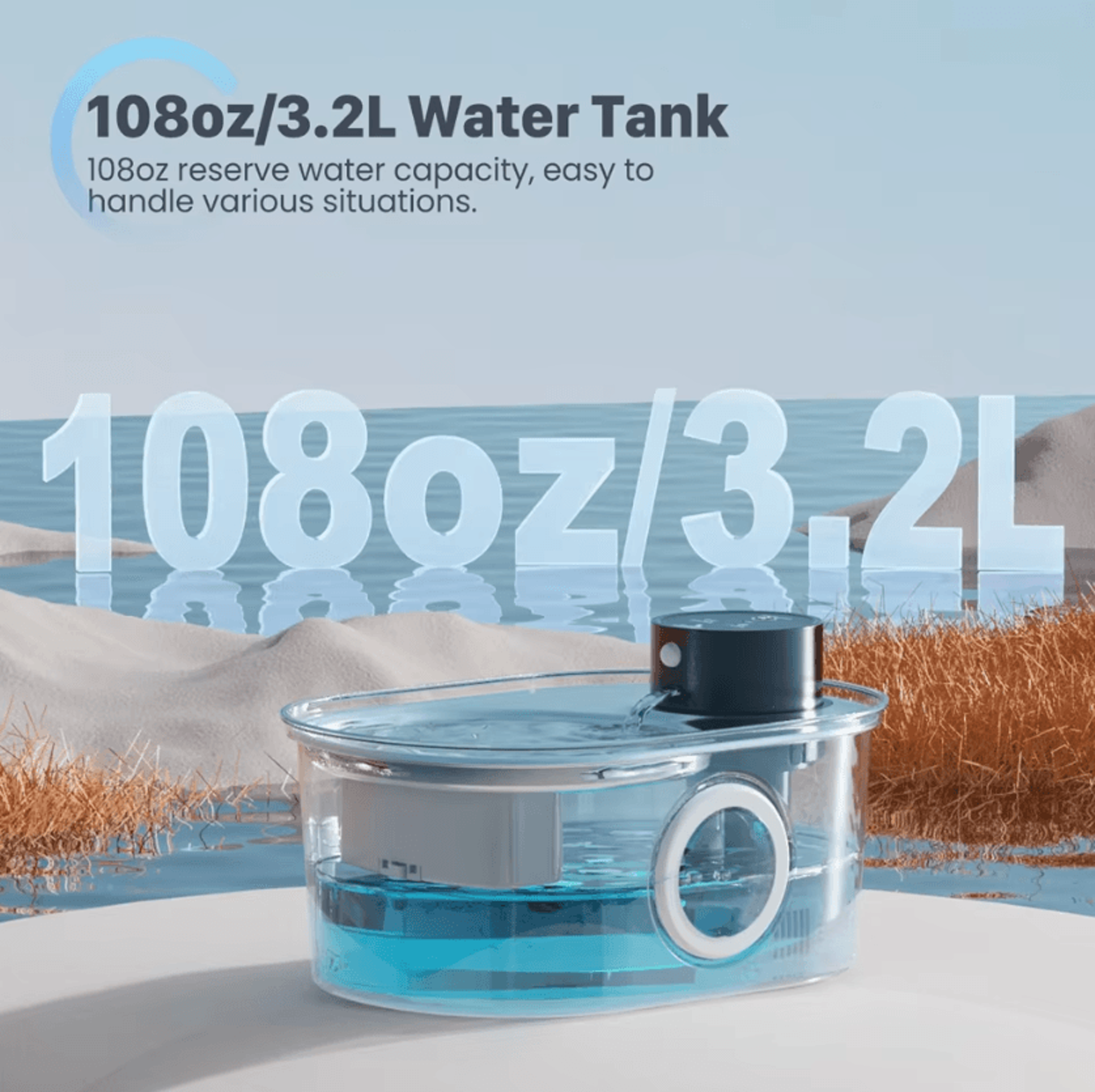 aquasense wireless stainless steel pet water fountain