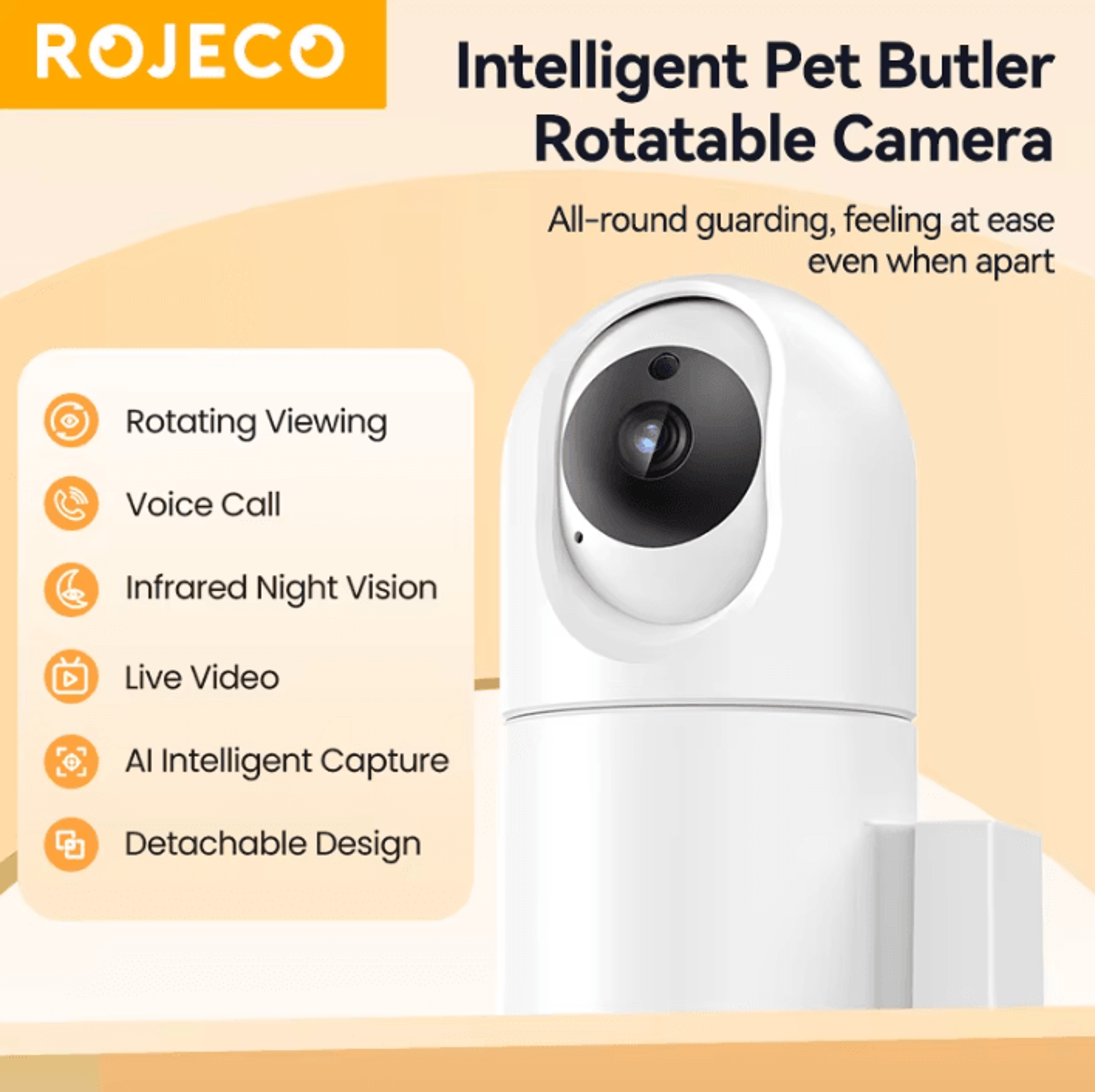 ROJECO SmartView 4L Automatic Pet Feeder With 360 Camera  WiFi Control 3