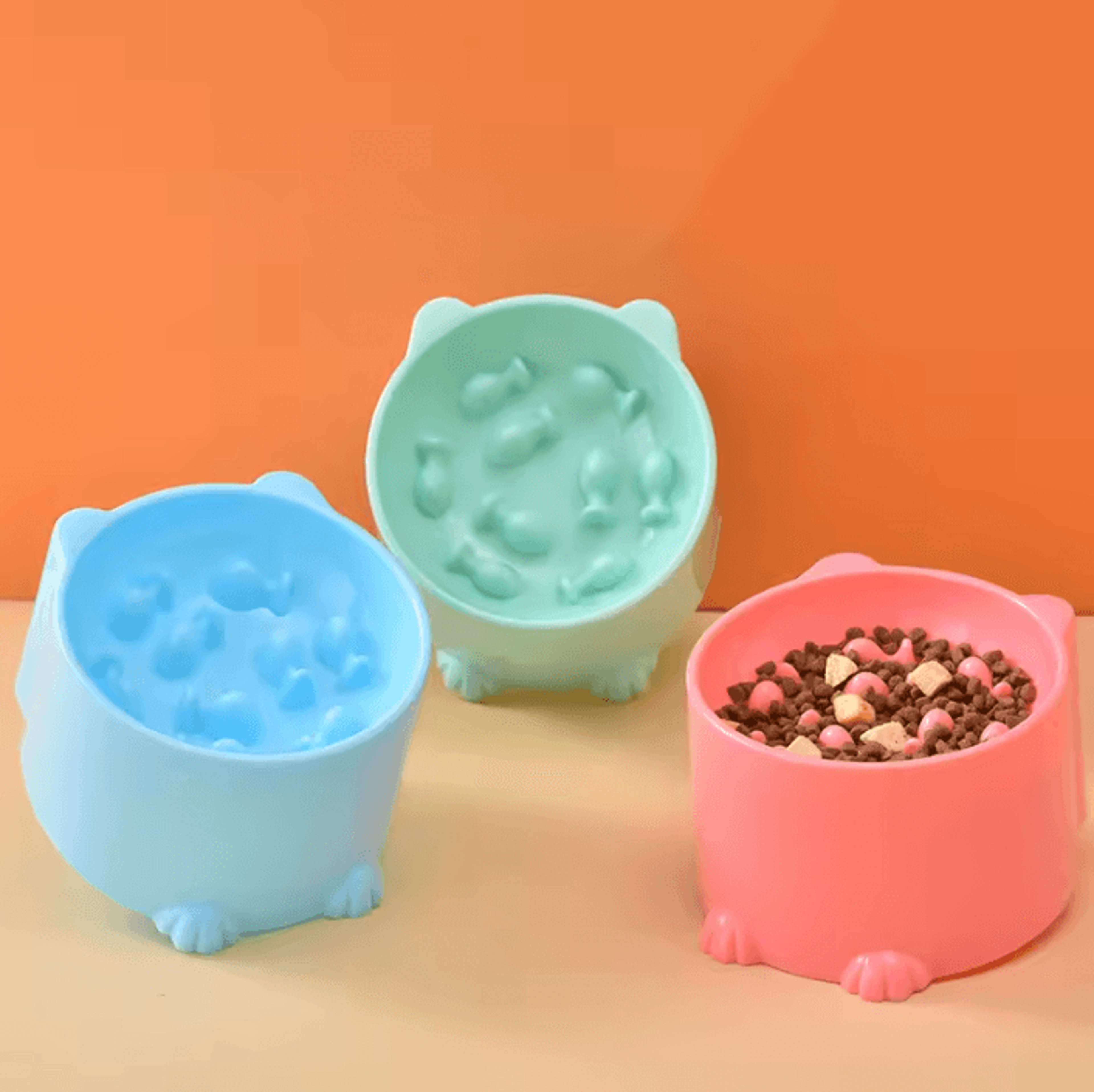 SlowEase Elevated Slow Feeder Bowl For Cats  Small Dogs 1