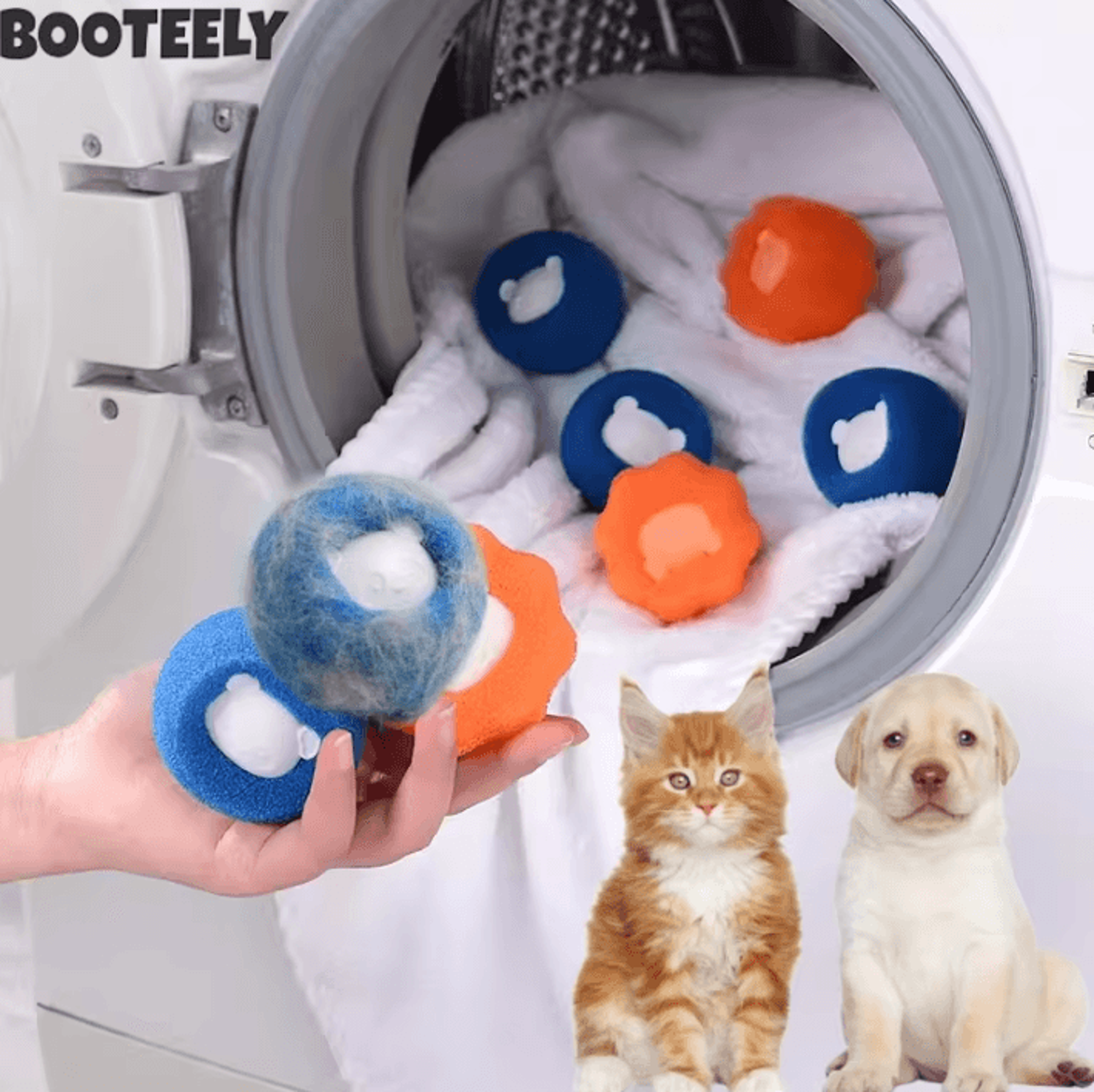 furcatch reusable laundry pet hair remover balls – washing machine lint & fur catcher