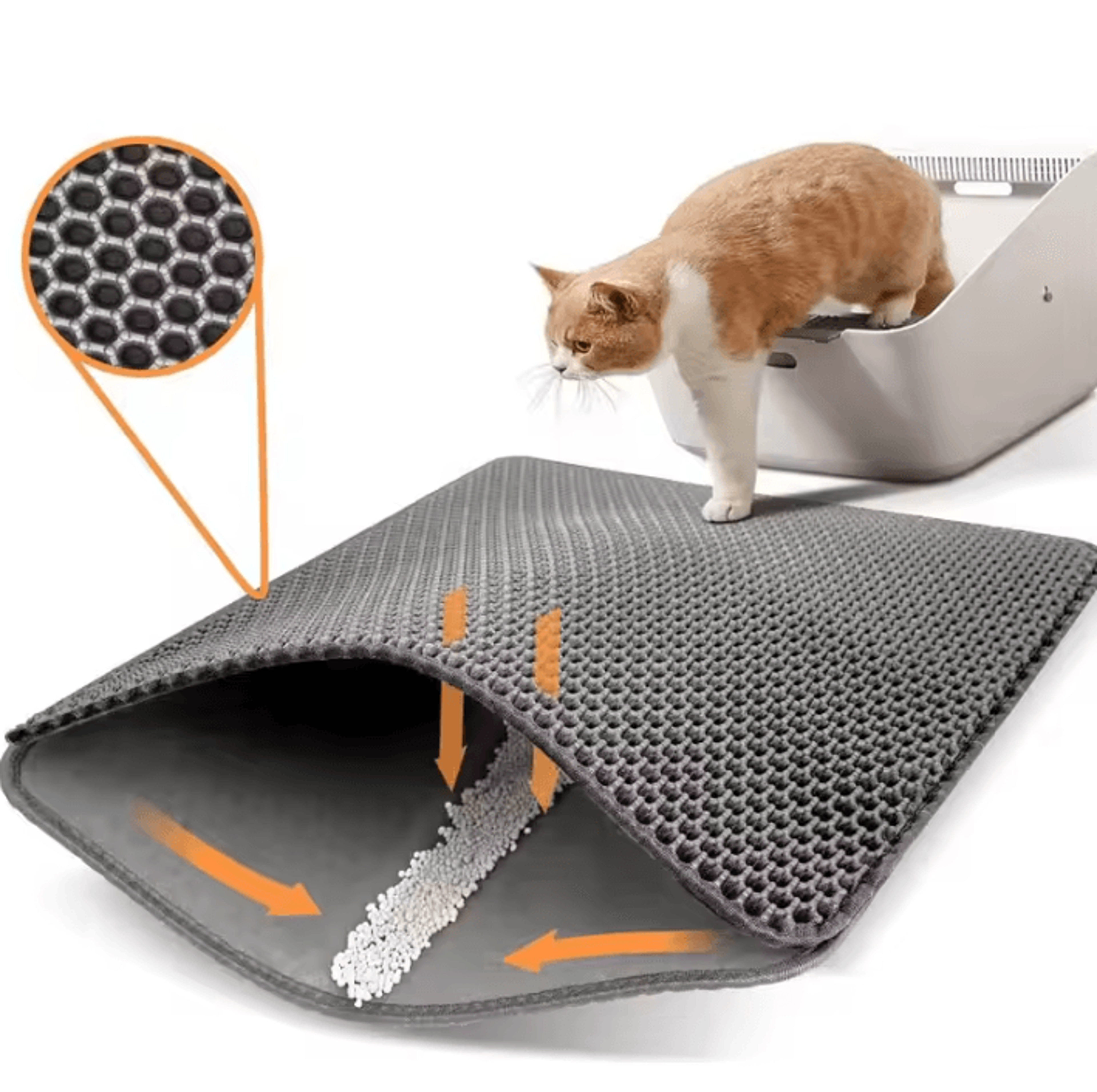 Waterproof DoubleLayer Cat Litter Trapping Mat 3