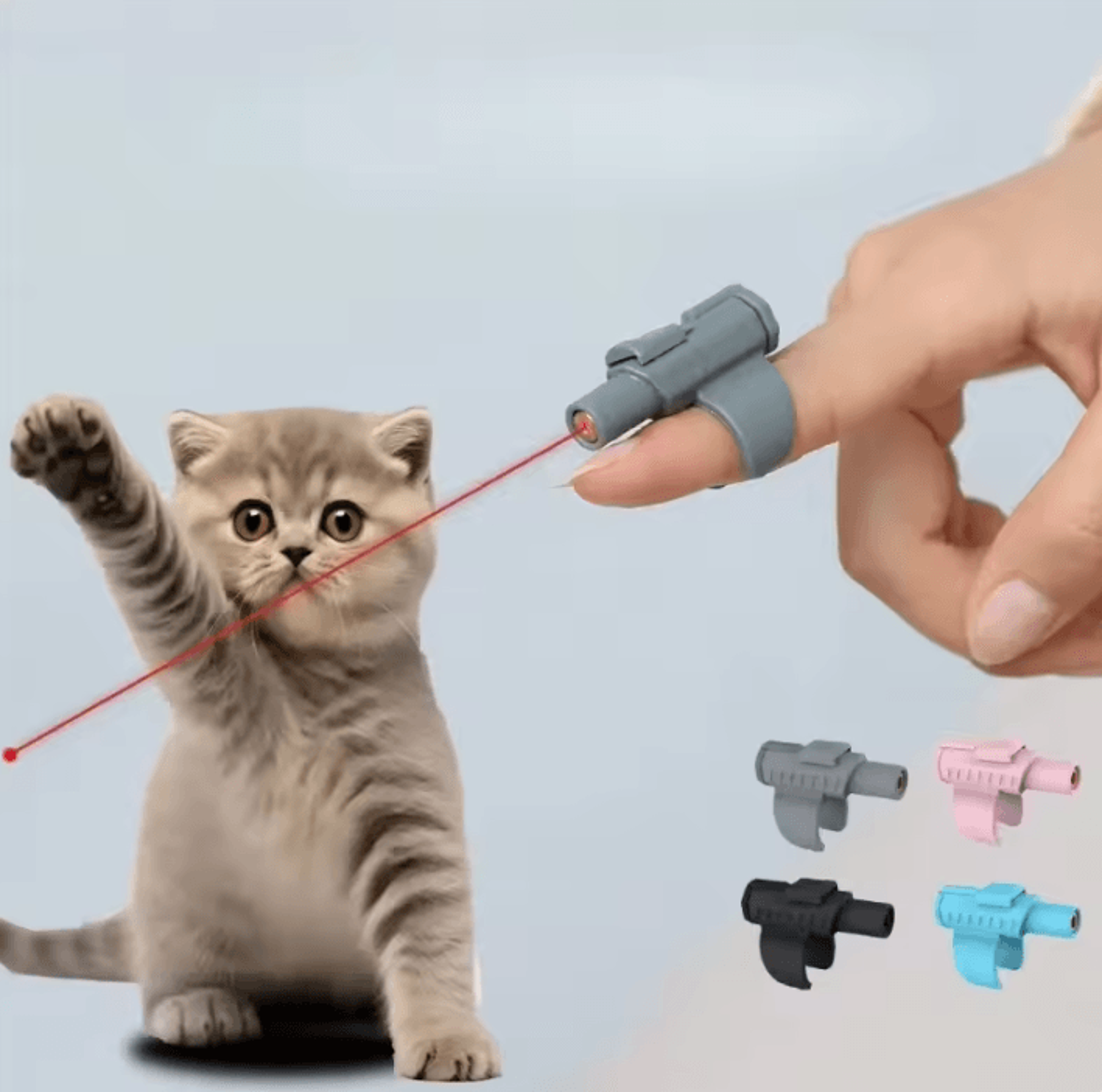 portable finger laser cat toy for interactive indoor play