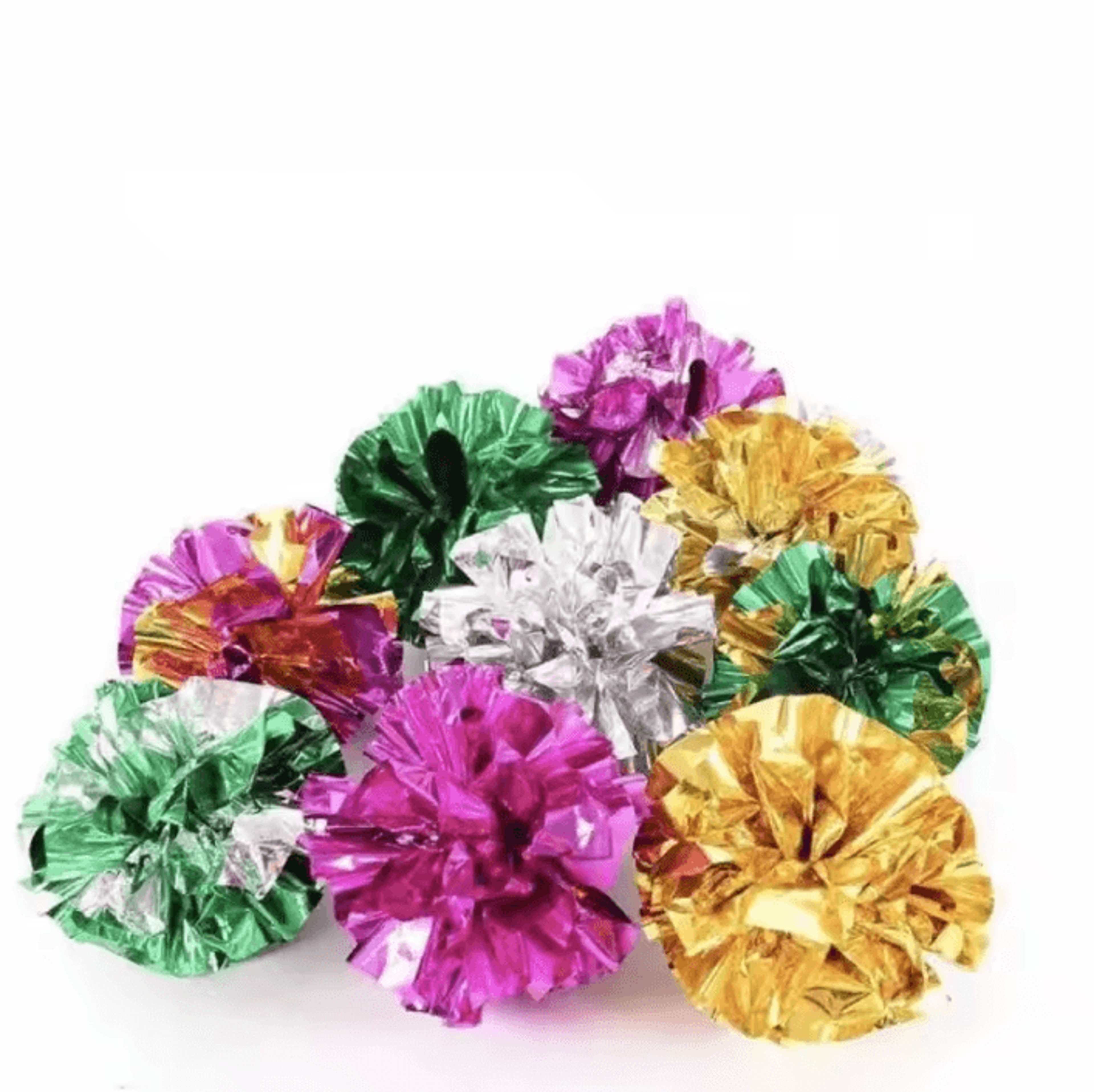 mylar crinkle foil ball cat toys for interactive indoor play