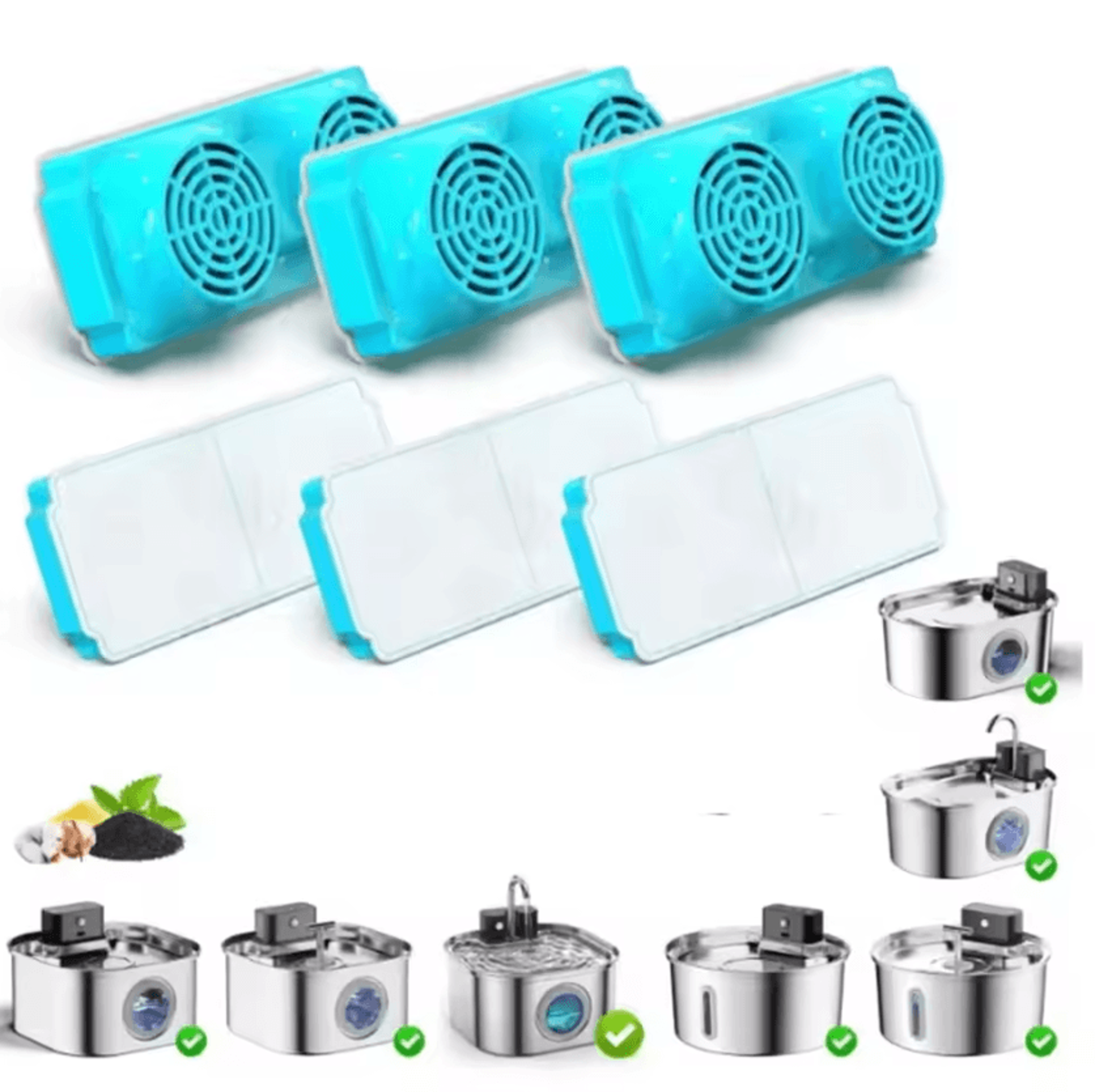 pureflow activated carbon cat water fountain filter replacement pack