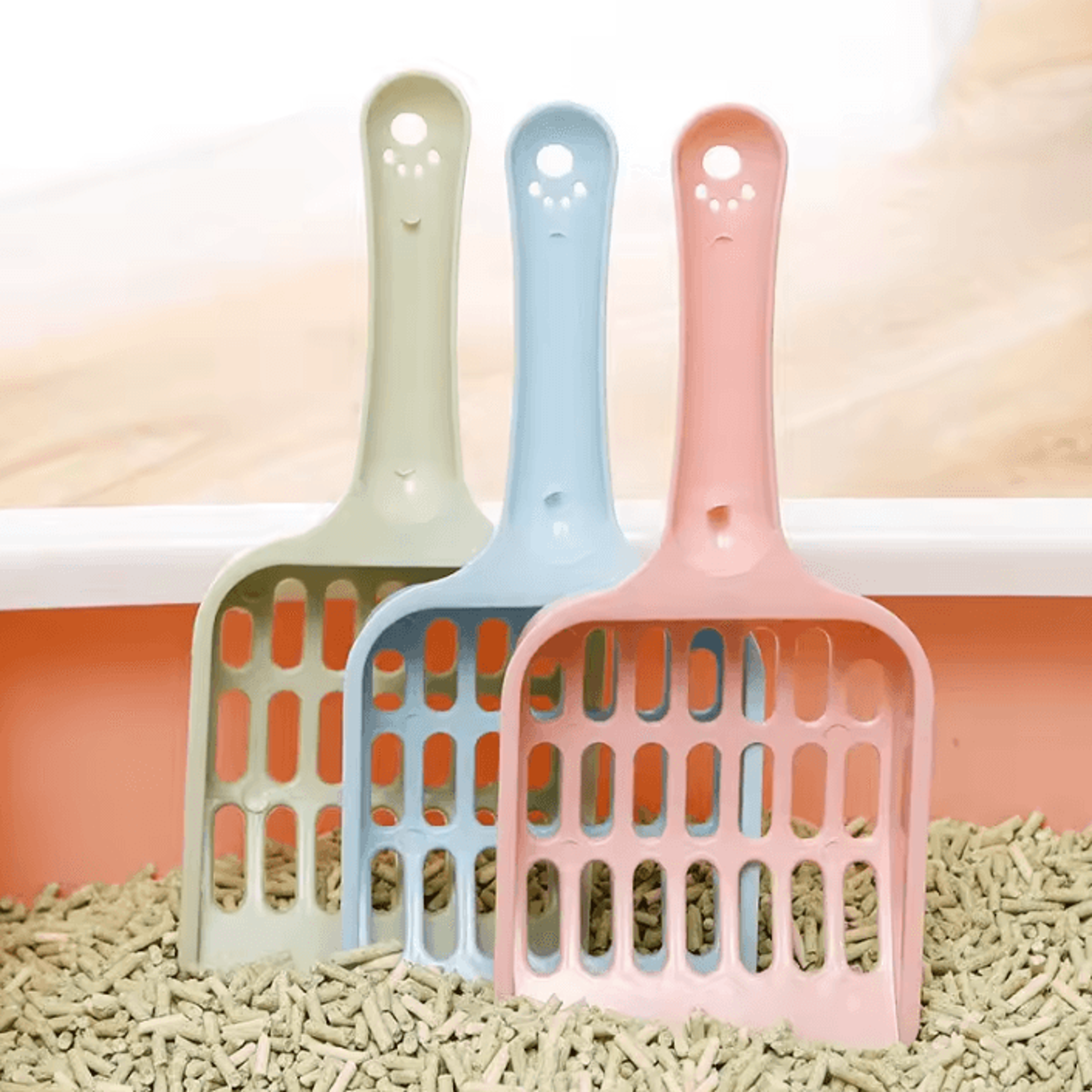 cleansift tofu mesh cat litter scoop for easy daily cleaning