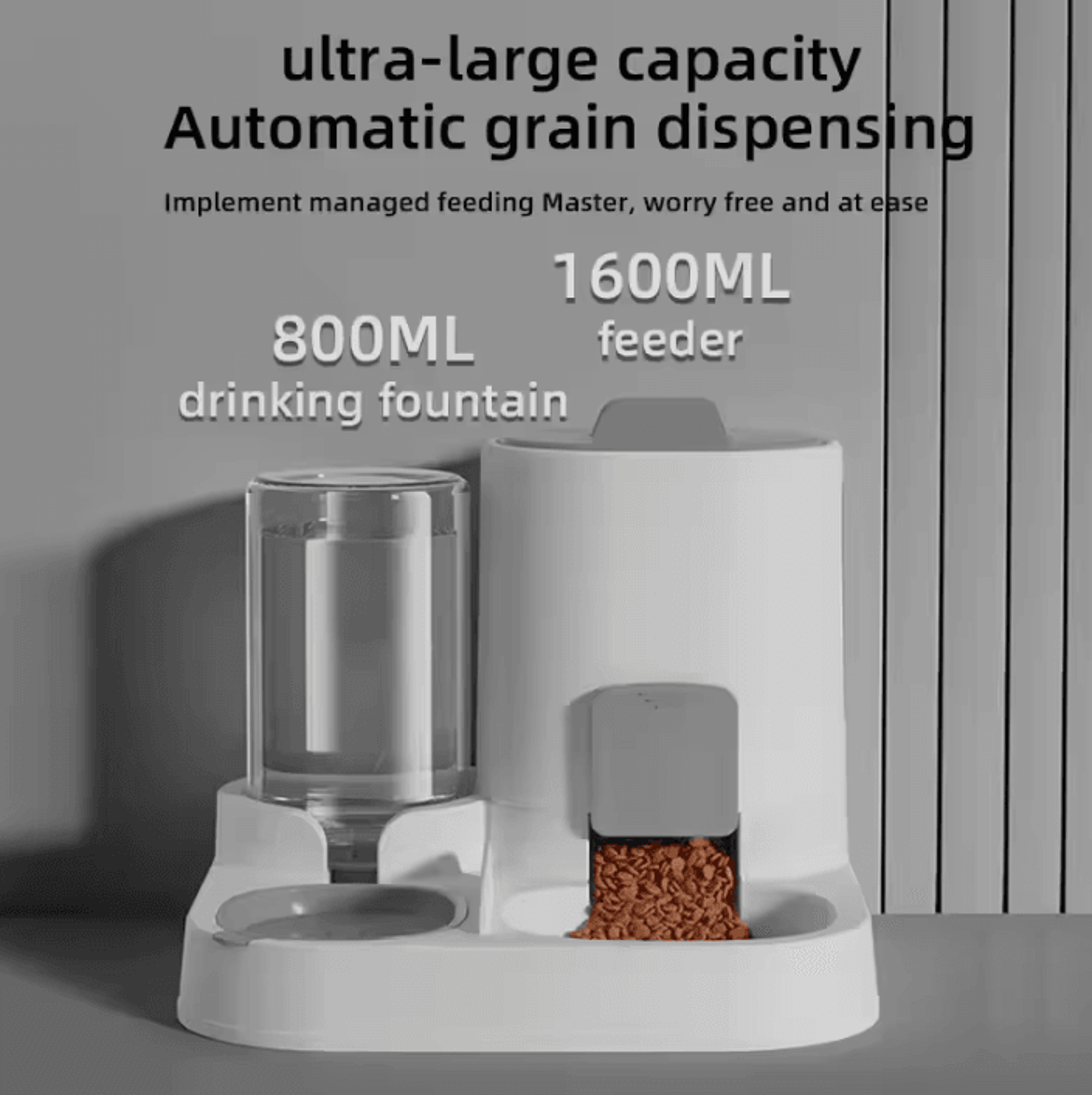 flowfeast automatic pet feeder and water dispenser combo
