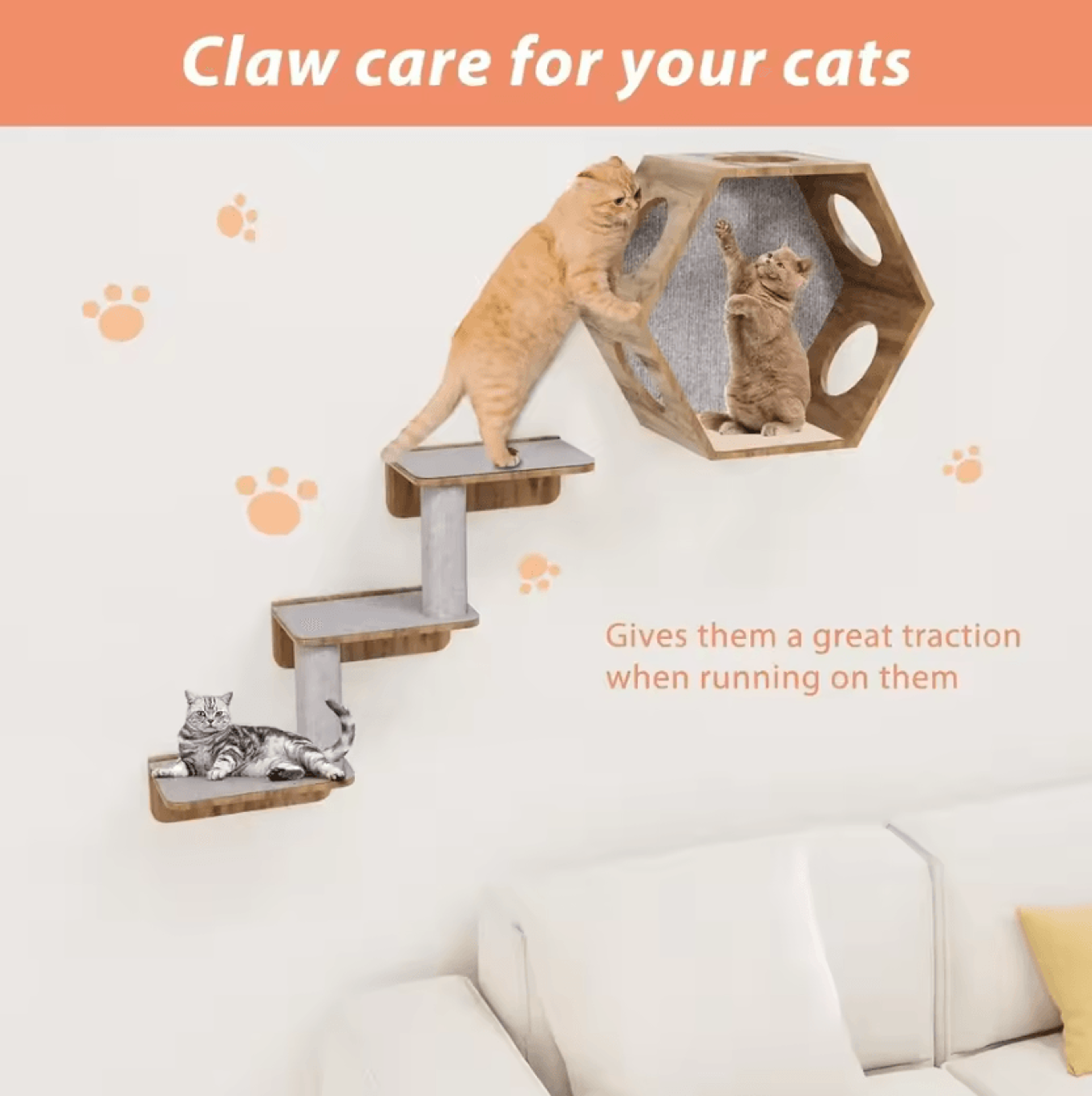 ClawGuard SelfAdhesive Cat Scratching Mat Protector 2