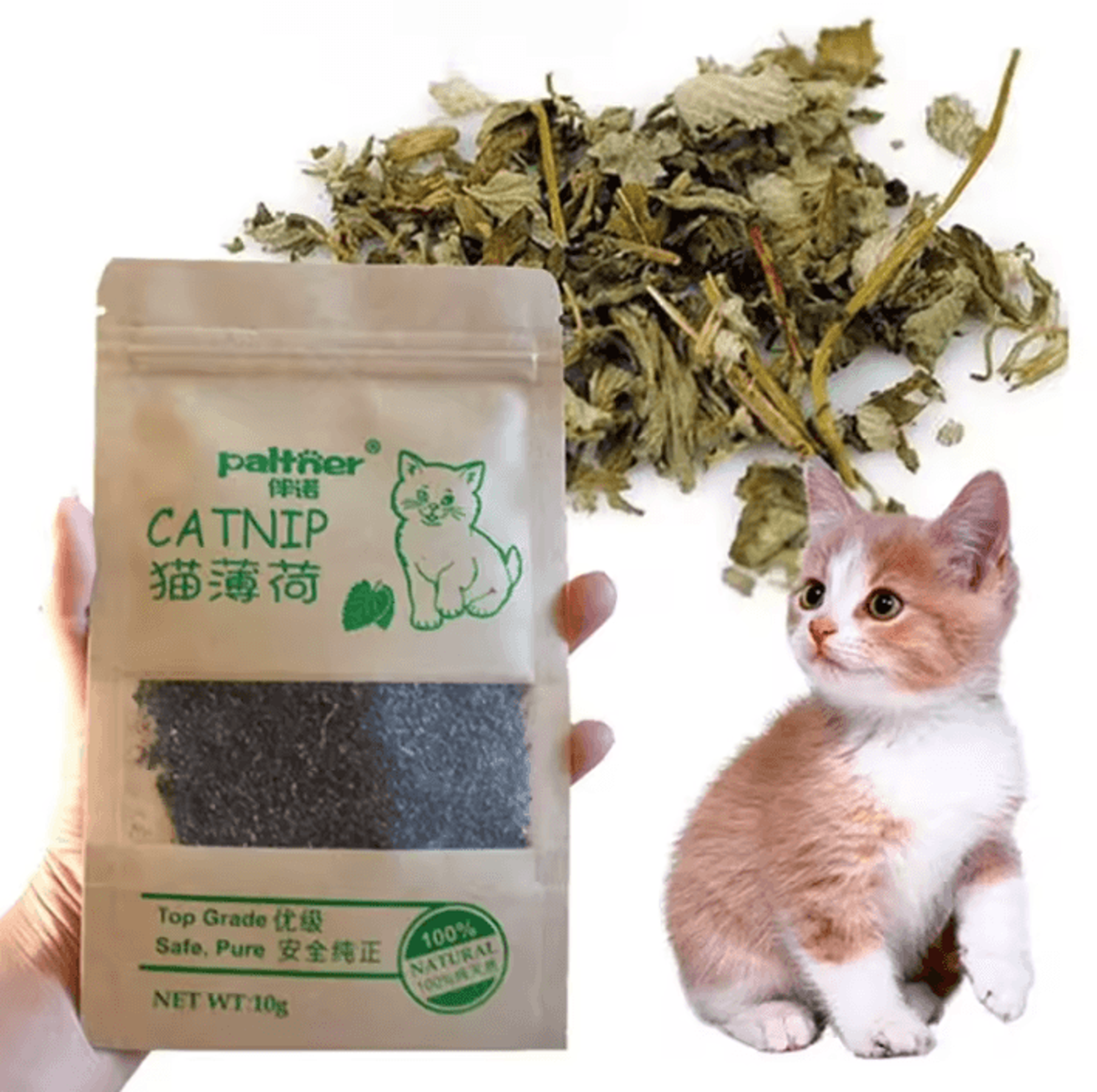 MintMew Organic Catnip Leaves  Cat Grass Treats 2