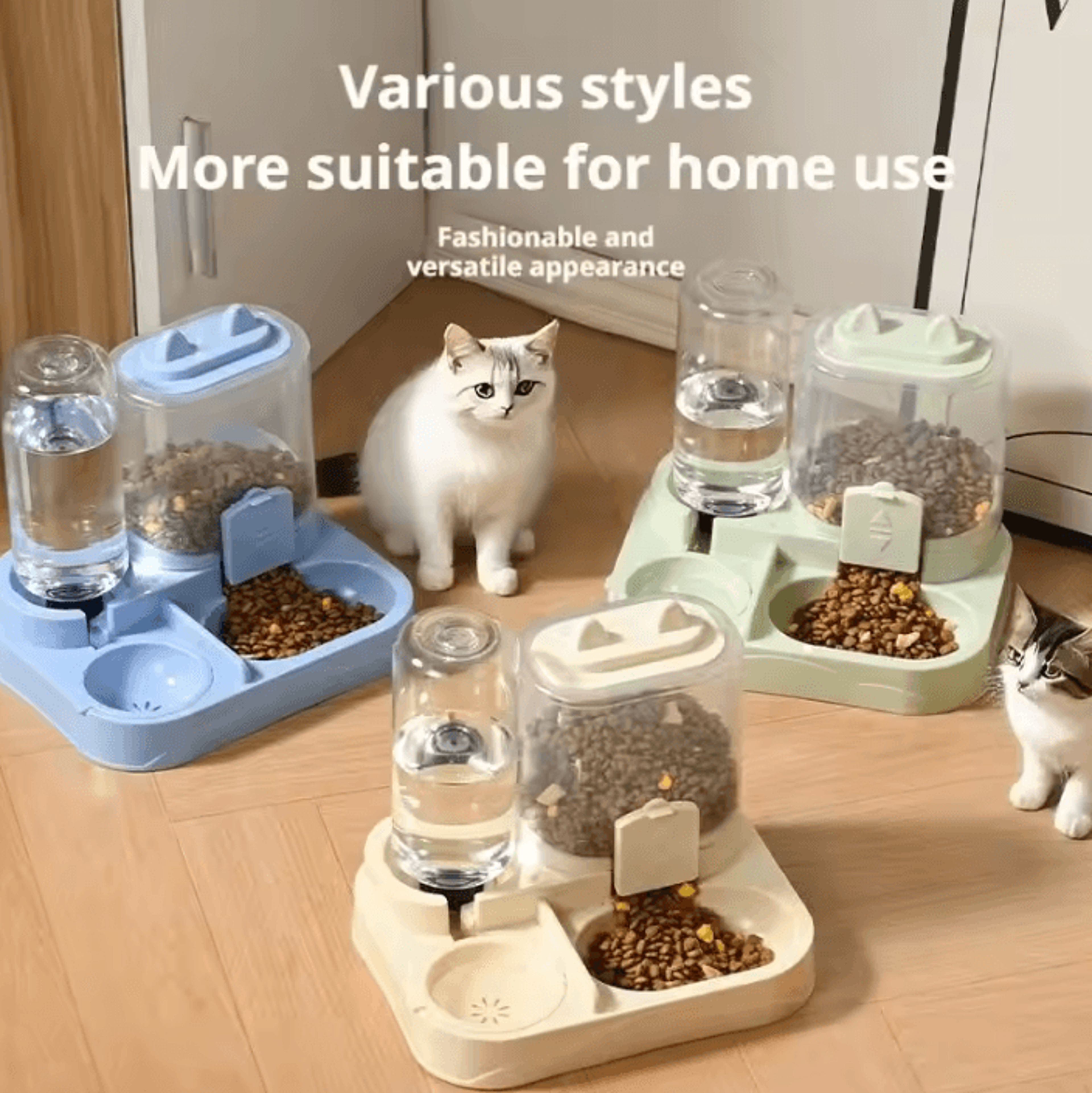 cozypaws automatic cat feeder & pet water dispenser station
