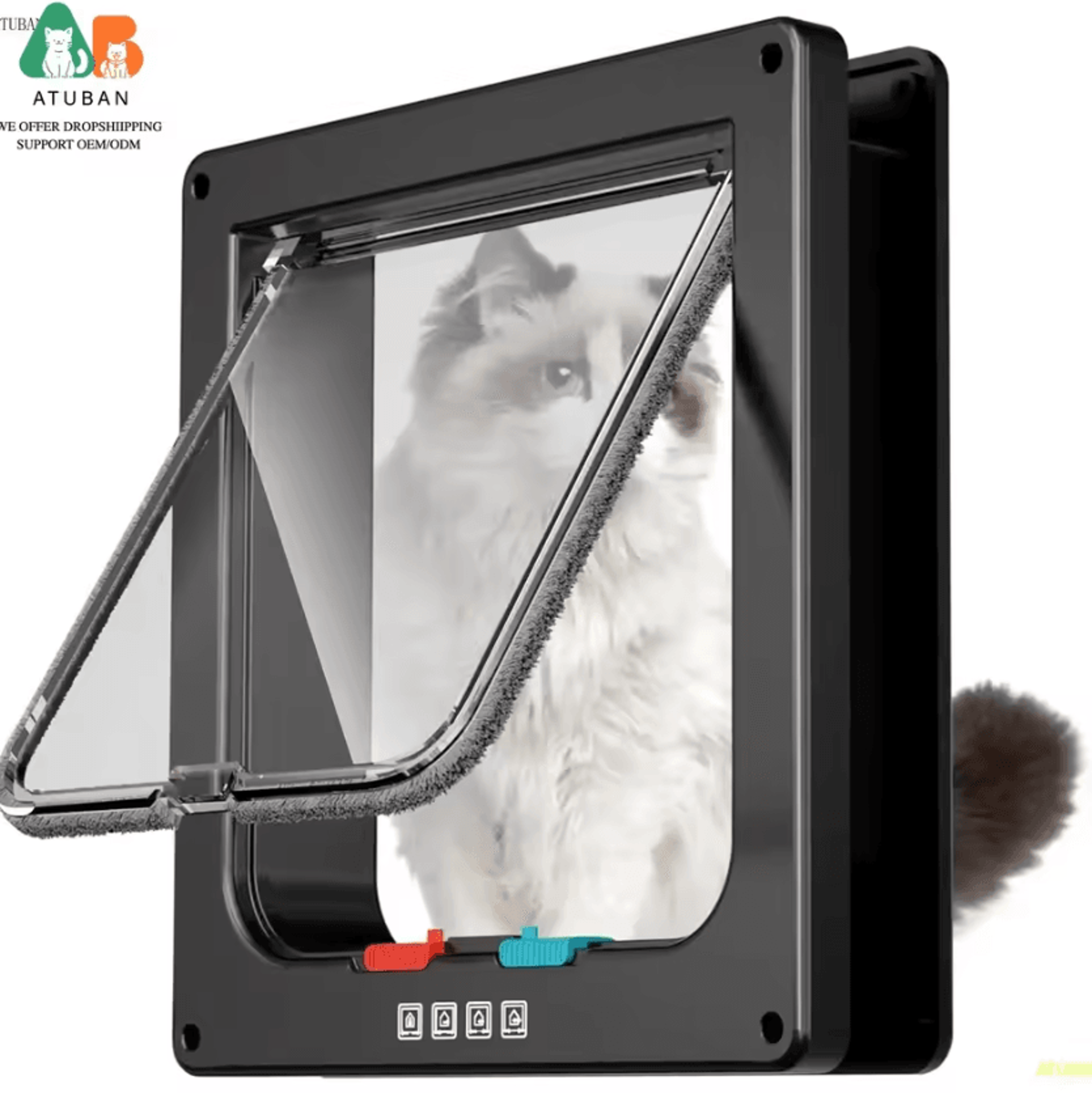 freepaws large cat door with 4-way locking system